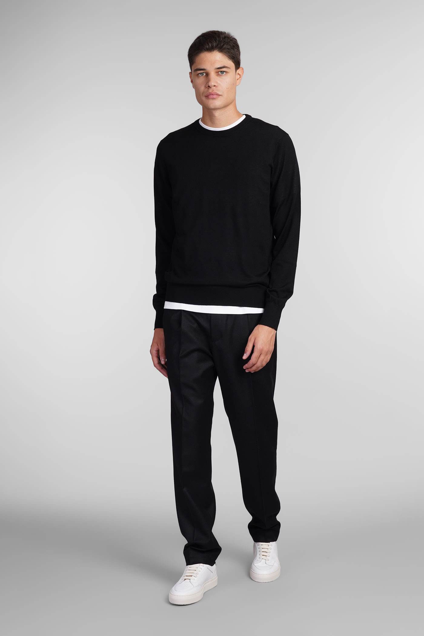 Shop Aspesi M195 Knitwear In Black Wool