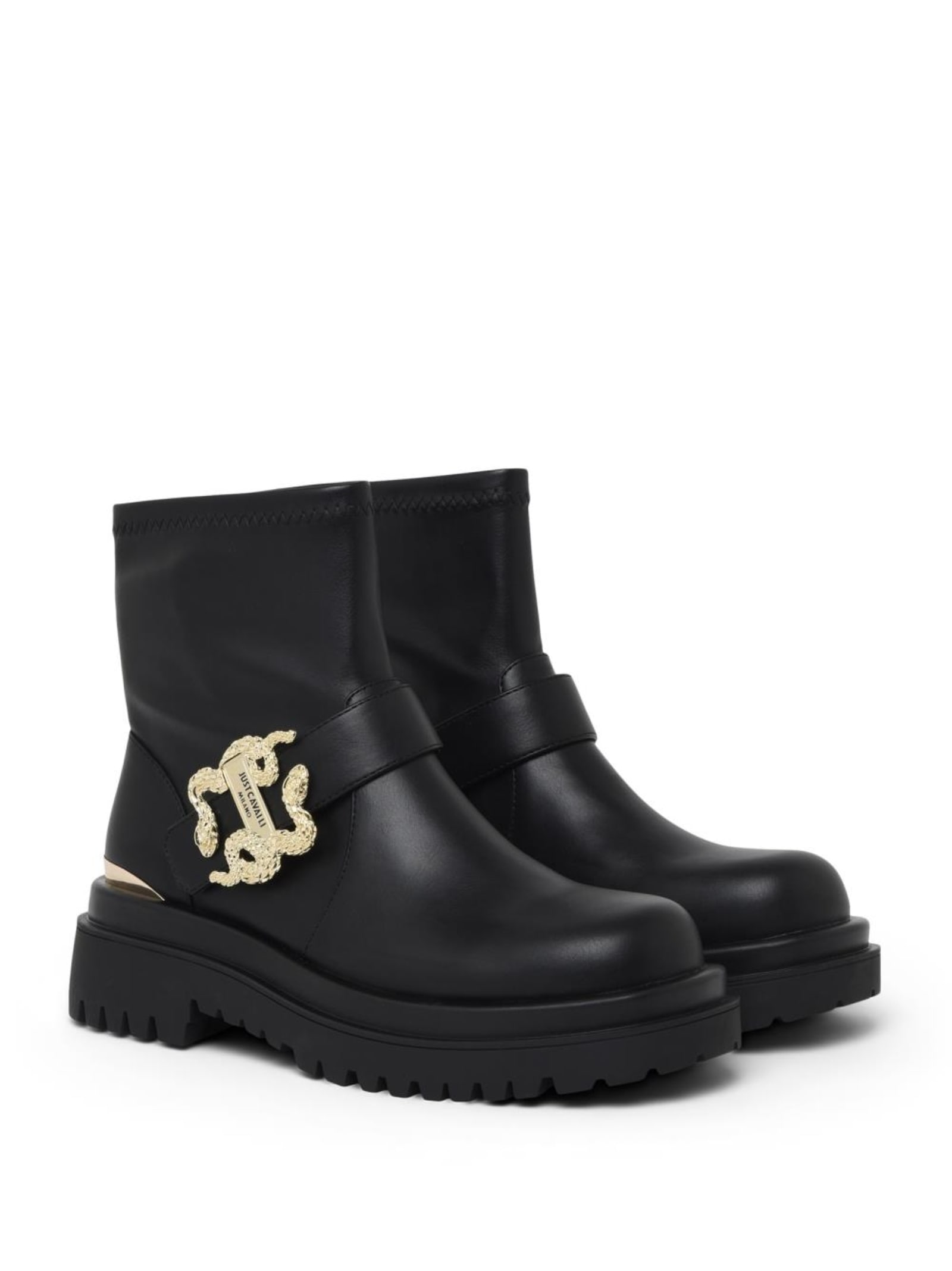 Low Boots With Gold Buckle