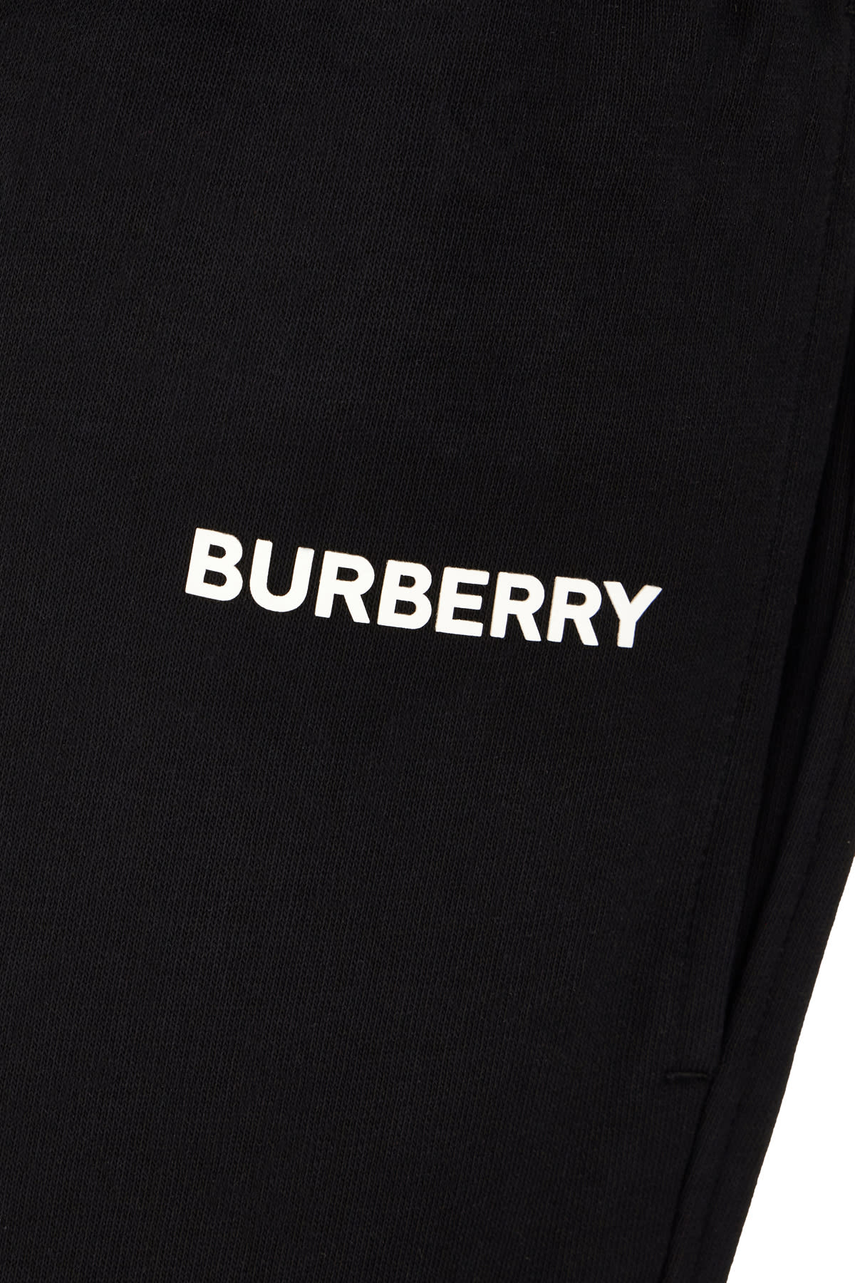 Shop Burberry Black Cotton Joggers