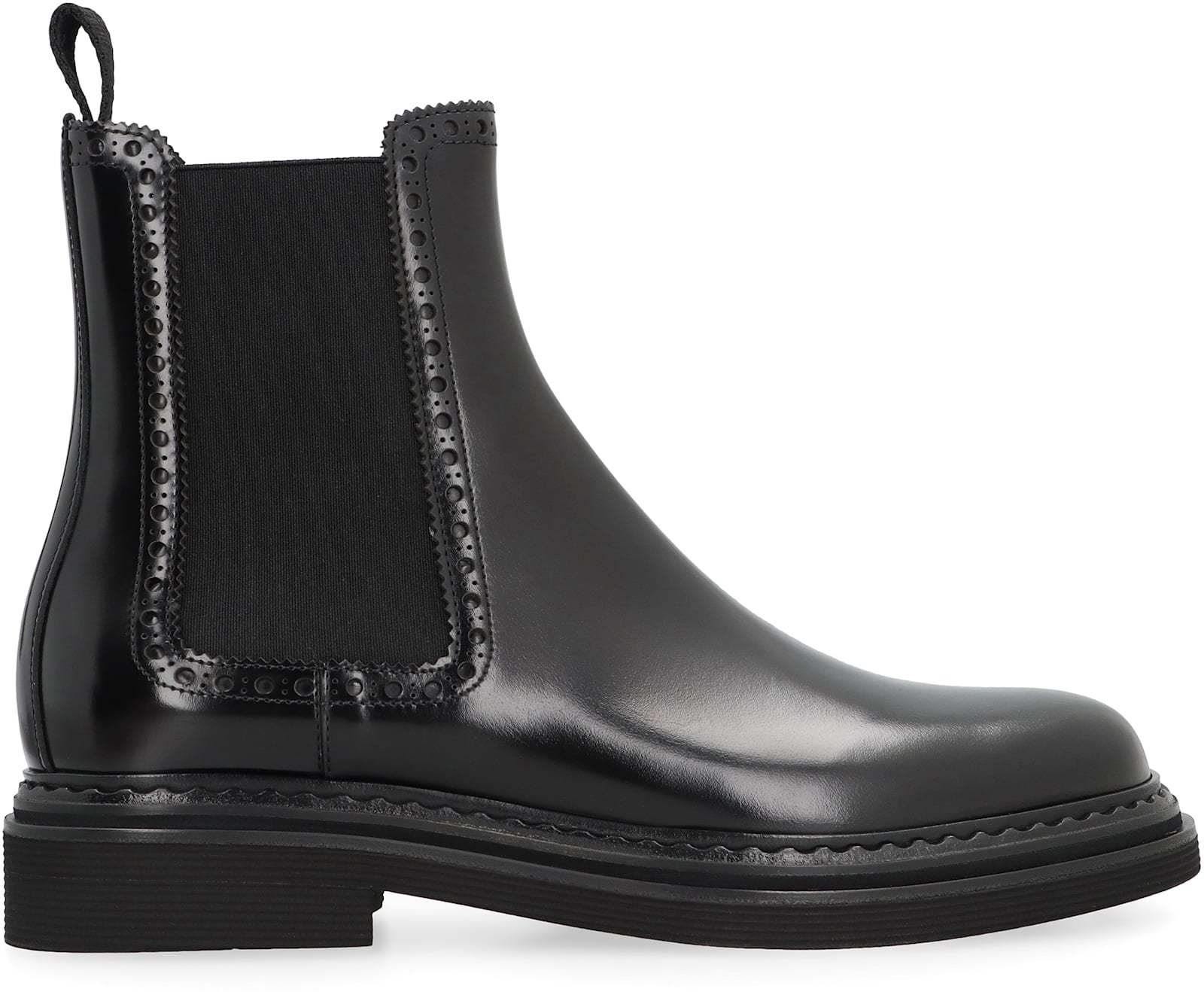 Shop Dolce & Gabbana Leather Chelsea Boots In Black