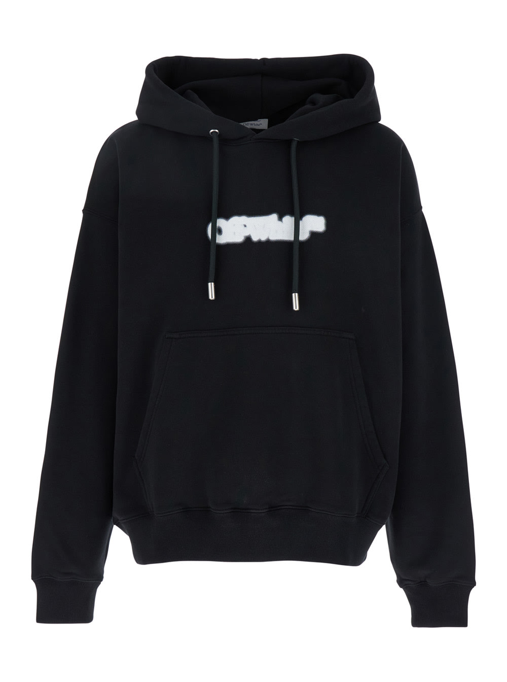 Shop Off-white Spray Arrow Skate Black Hoodie With Logo Lettering On The Front And Maxi Logo Print On The Rear In C