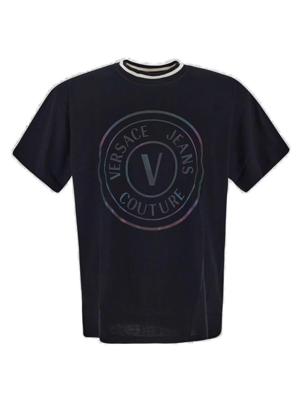 Versace Jeans Couture Logo Printed Crewneck T-shirt