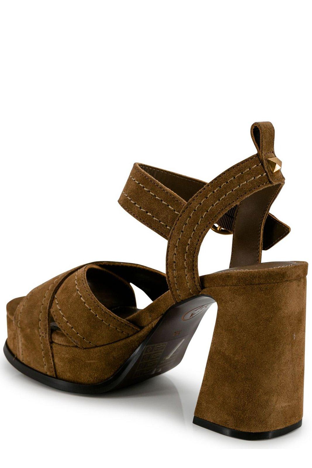 Shop Ash Melany Round-toe Sandals In Brown