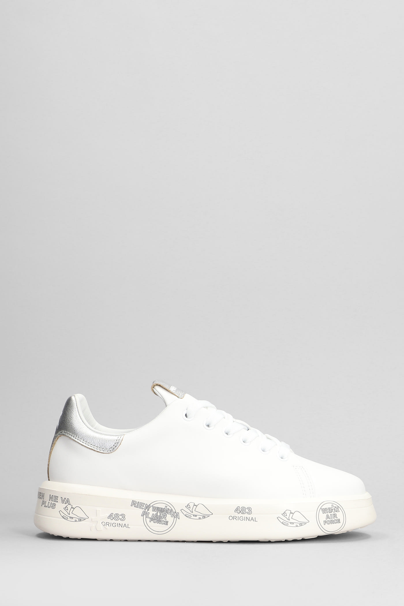 Shop Premiata Belle Sneakers In White Leather