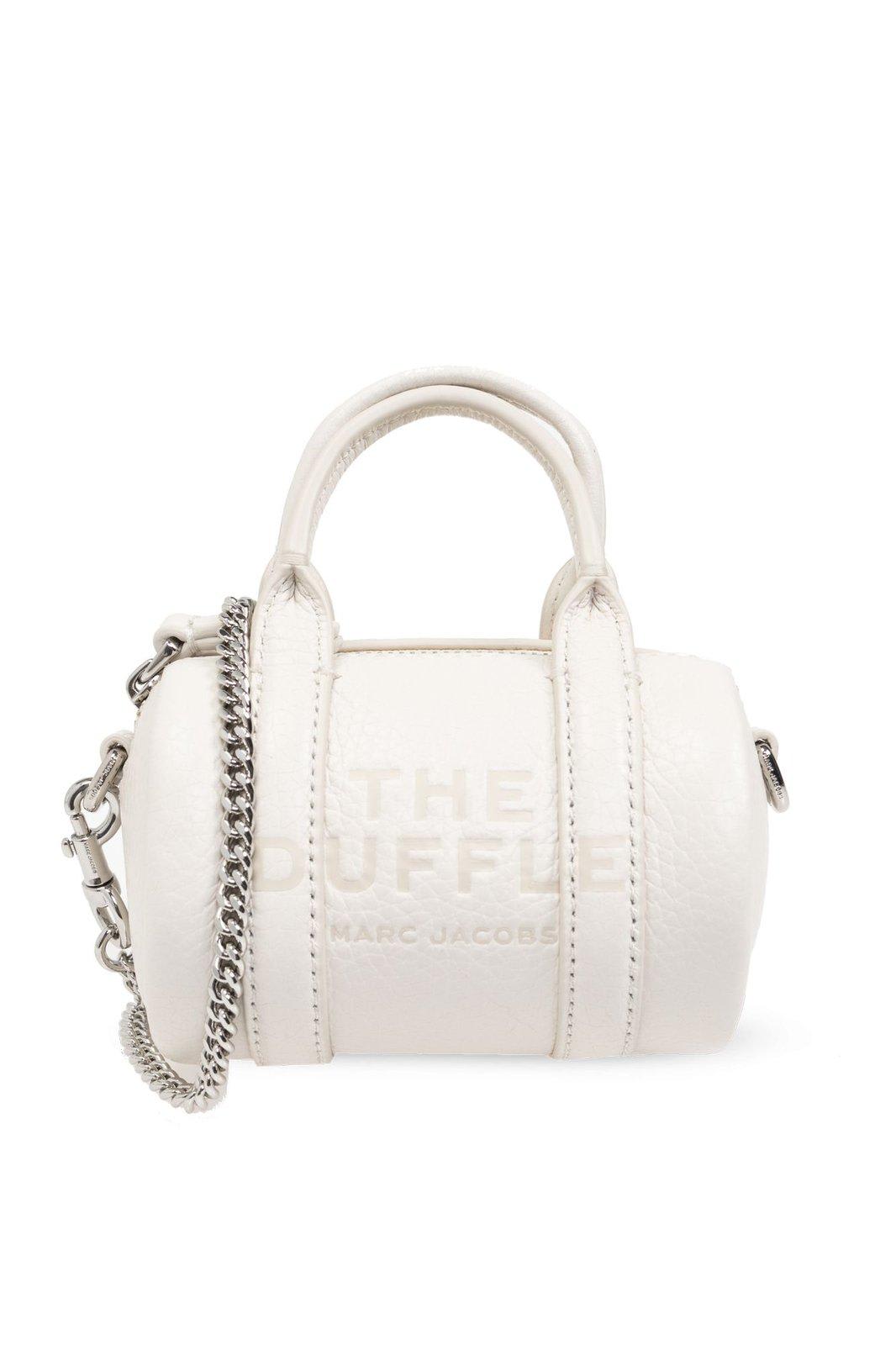 Shop Marc Jacobs The Nano Duffle Zipped Crossbody Bag In Cotton/silver