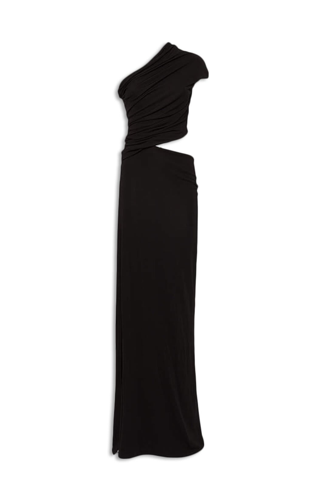 Shop Dsquared2 Asymmetric Maxi Dress In Black