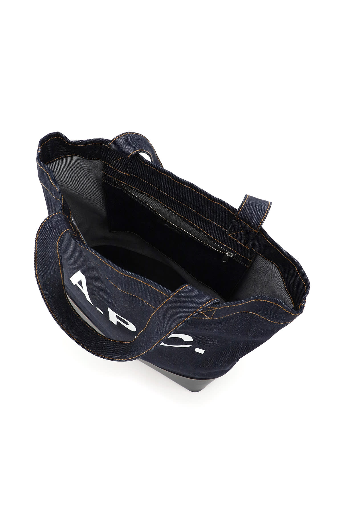 Shop Apc Axel Denim Tote Bag In Dark Navy (blue)