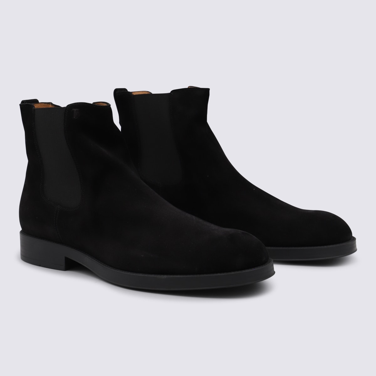 Tod's Black Leather Boots In Black