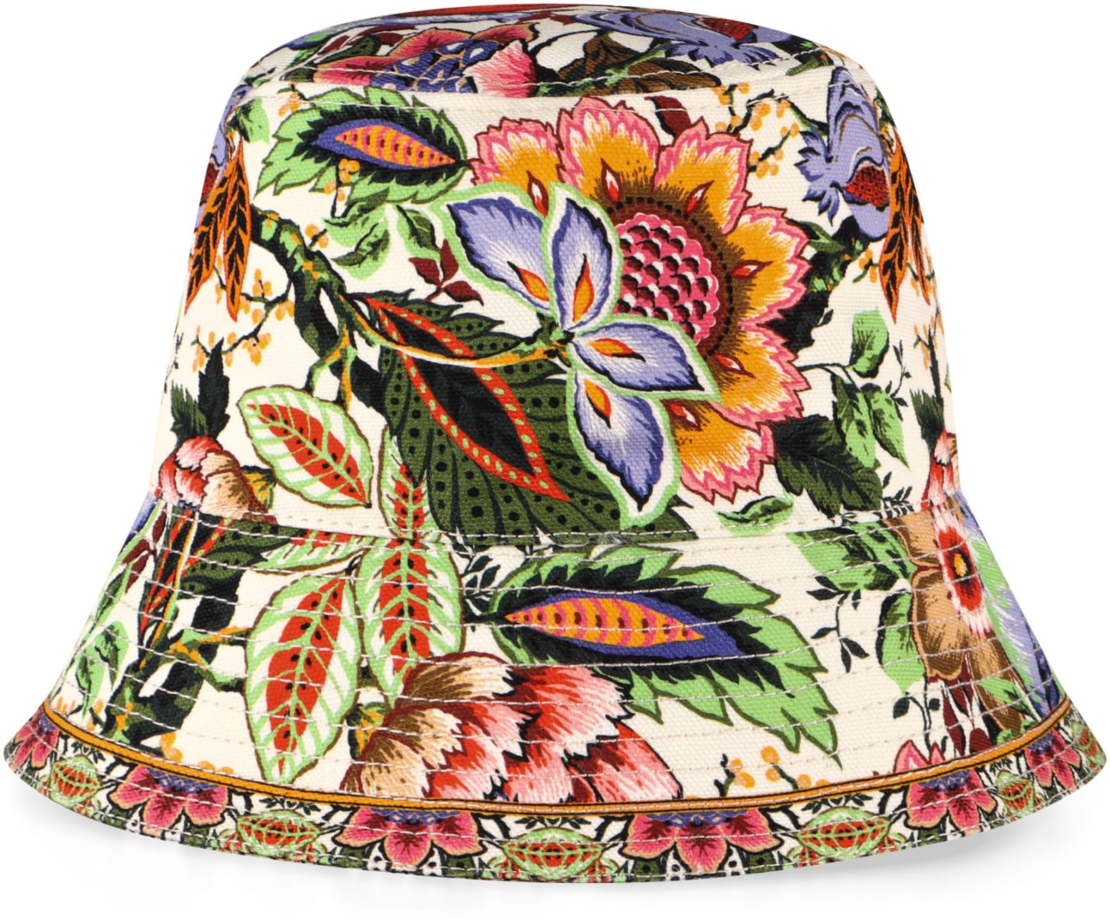 Shop Etro Bucket Hat In Ivory