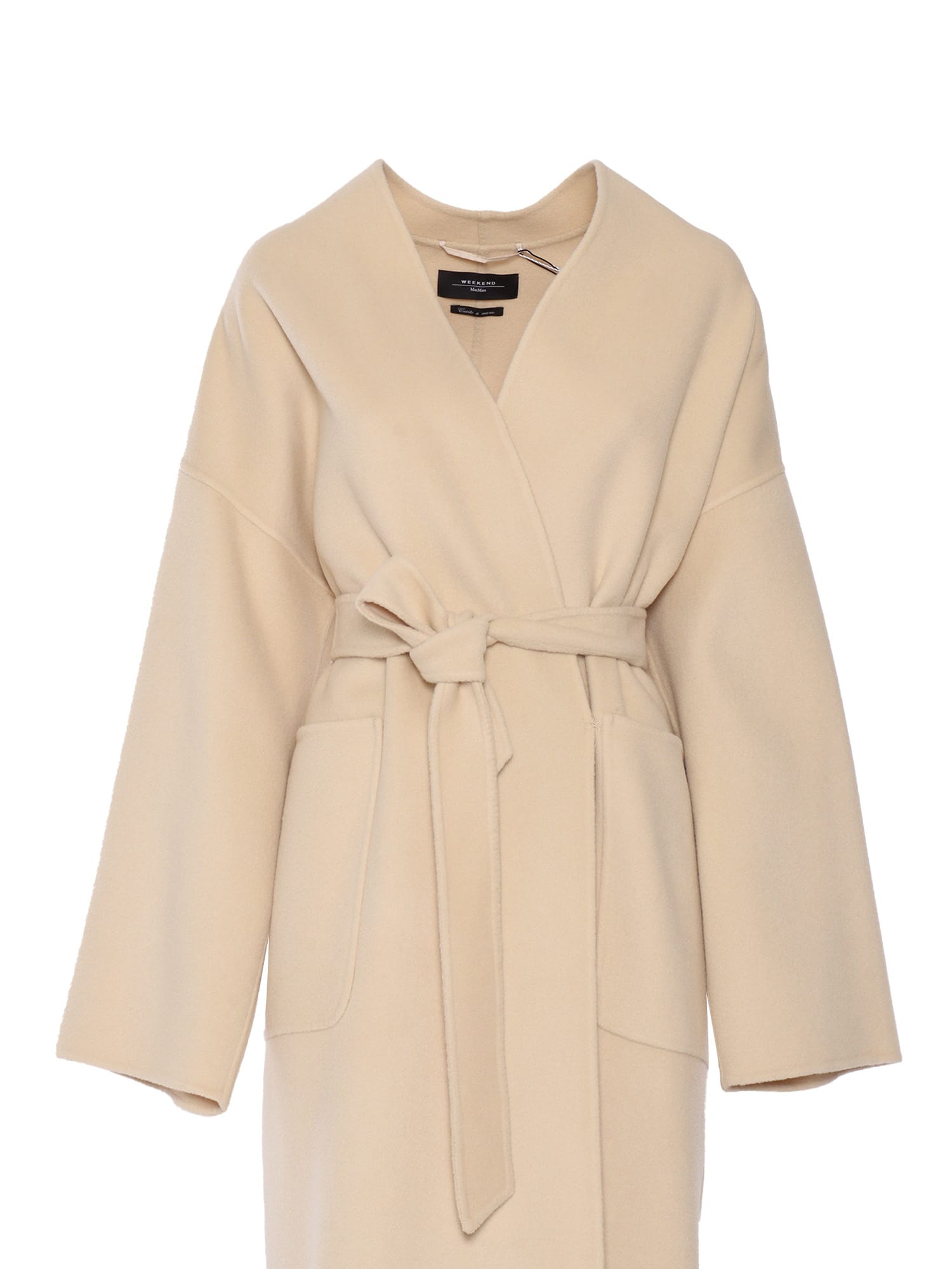 Shop Weekend Max Mara Eris Sand Coat In Beige