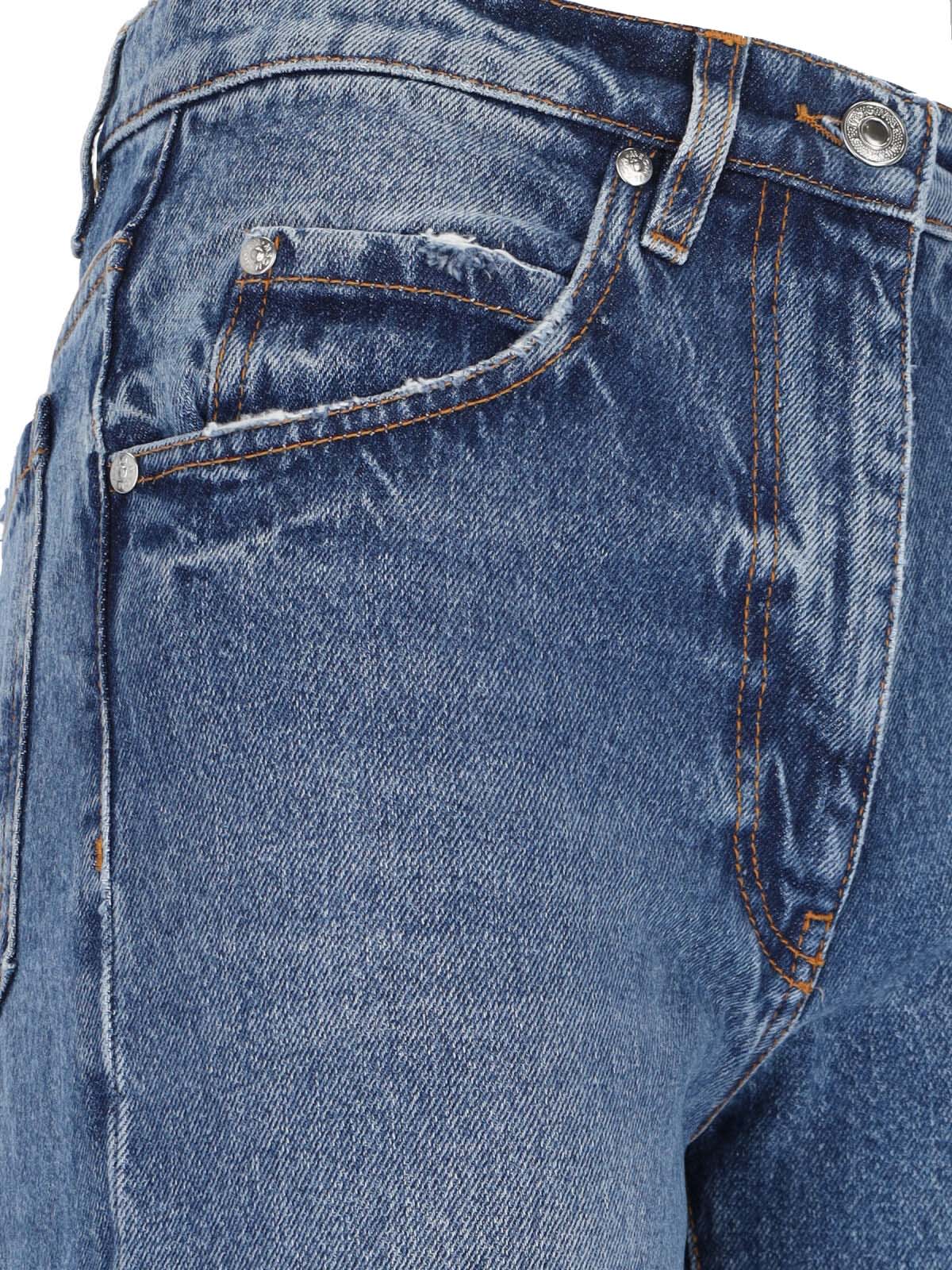 Shop Msgm Straight Jeans In Blue