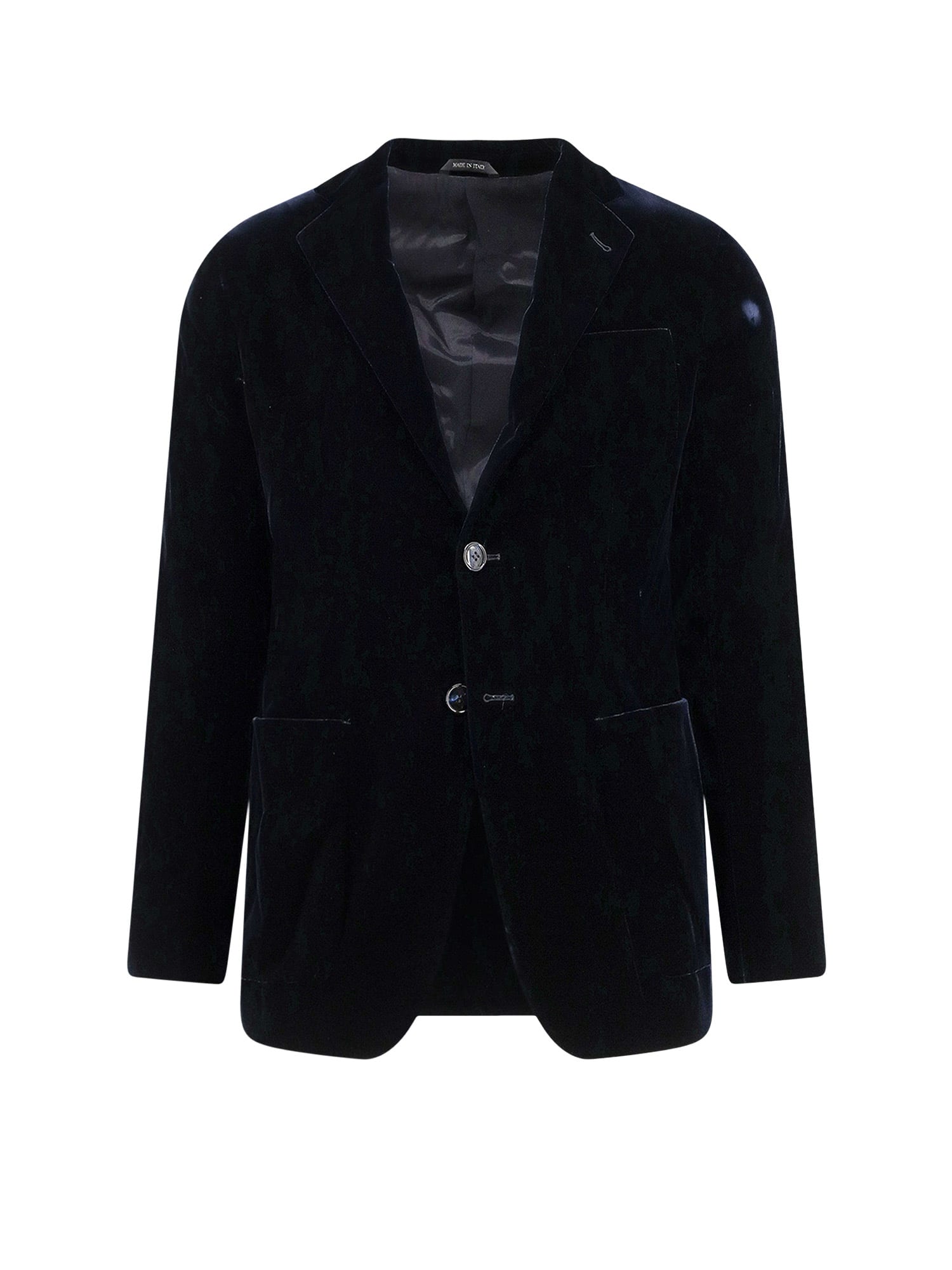 Giorgio Armani Blazer Upton In Velluto In Blue