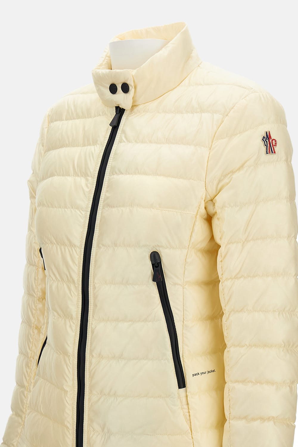 Moncler Grenoble Ivory Nylon Walibi Down Jacket In Neutral