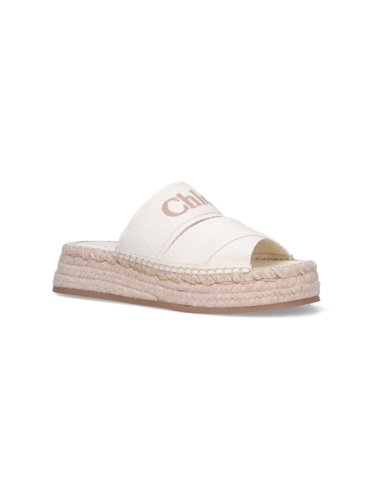 Shop Chloé Mila Espadrilles Sandals In Crema