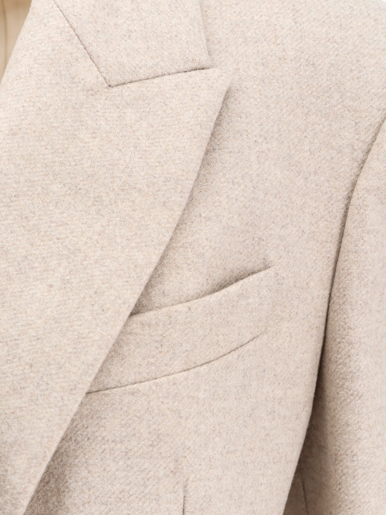 Shop Brunello Cucinelli Coat In Beige