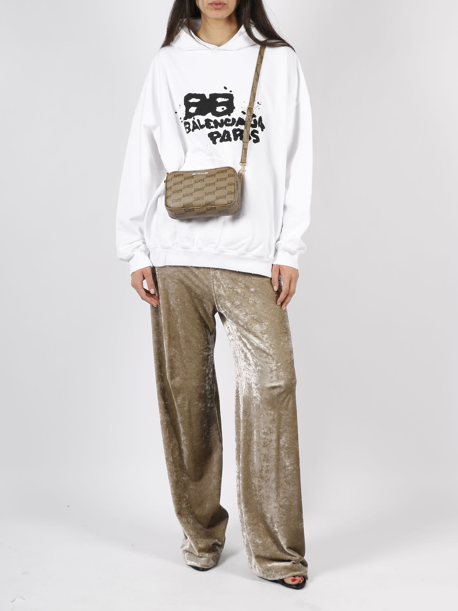 Balenciaga Stretch Trousers In Nude & Neutrals