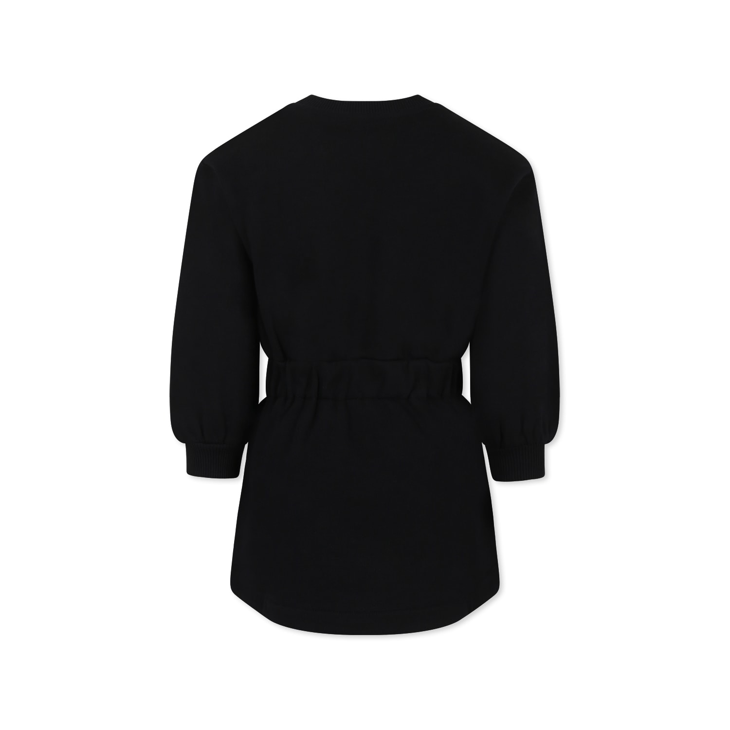 Balmain Black Dress For Girl With Logo In Black
