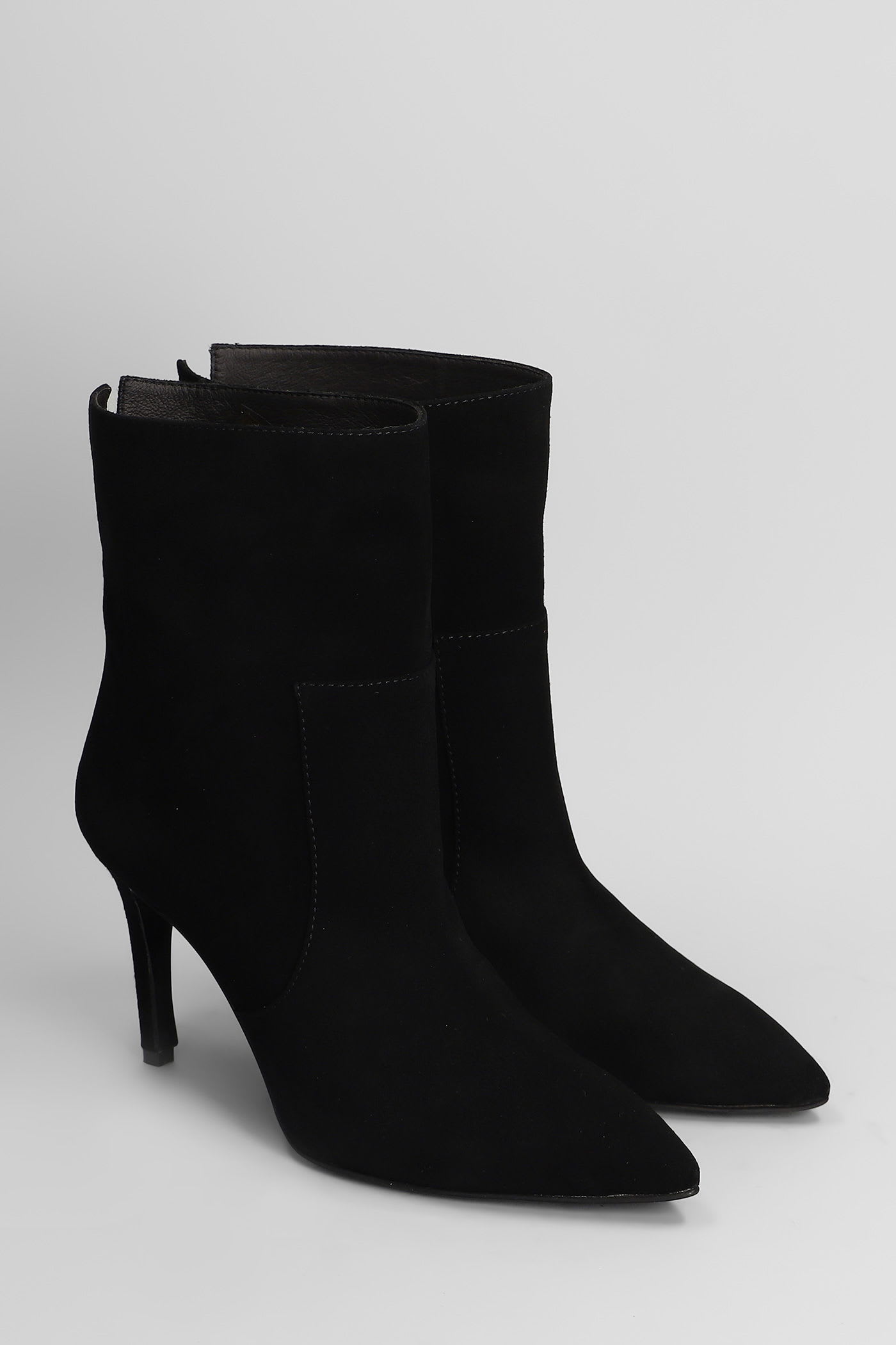Via Roma 15 80mm Pointed-toe Stiletto Boots In Black
