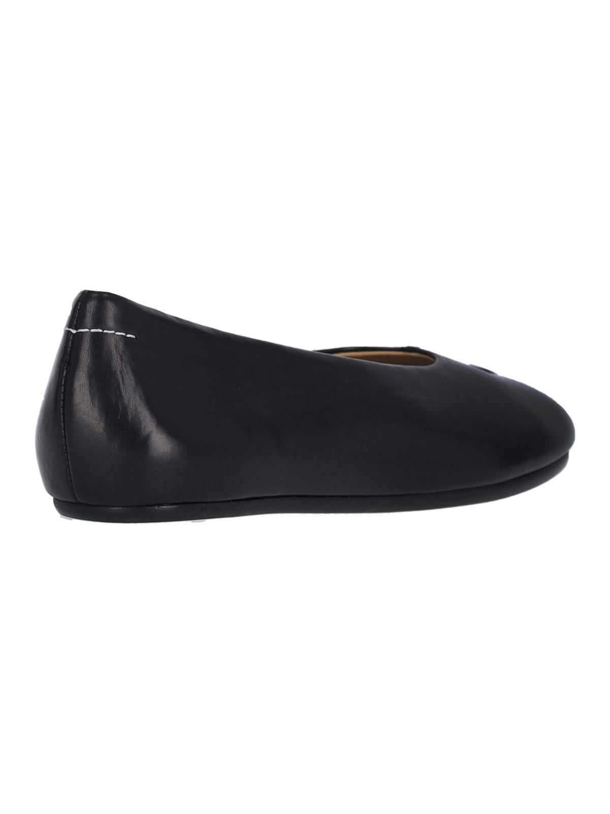 Mm6 Maison Margiela Mm6 By Maison Margiela Black Leather Ballet Flats