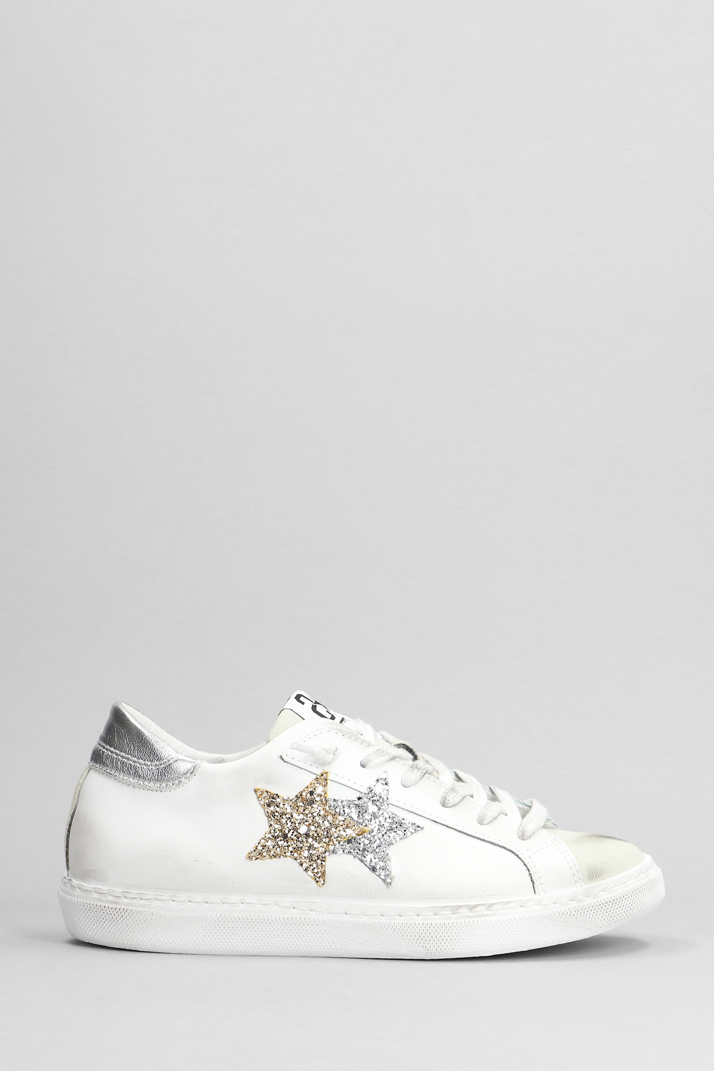 Shop 2star Sneakers In White Suede And Leather