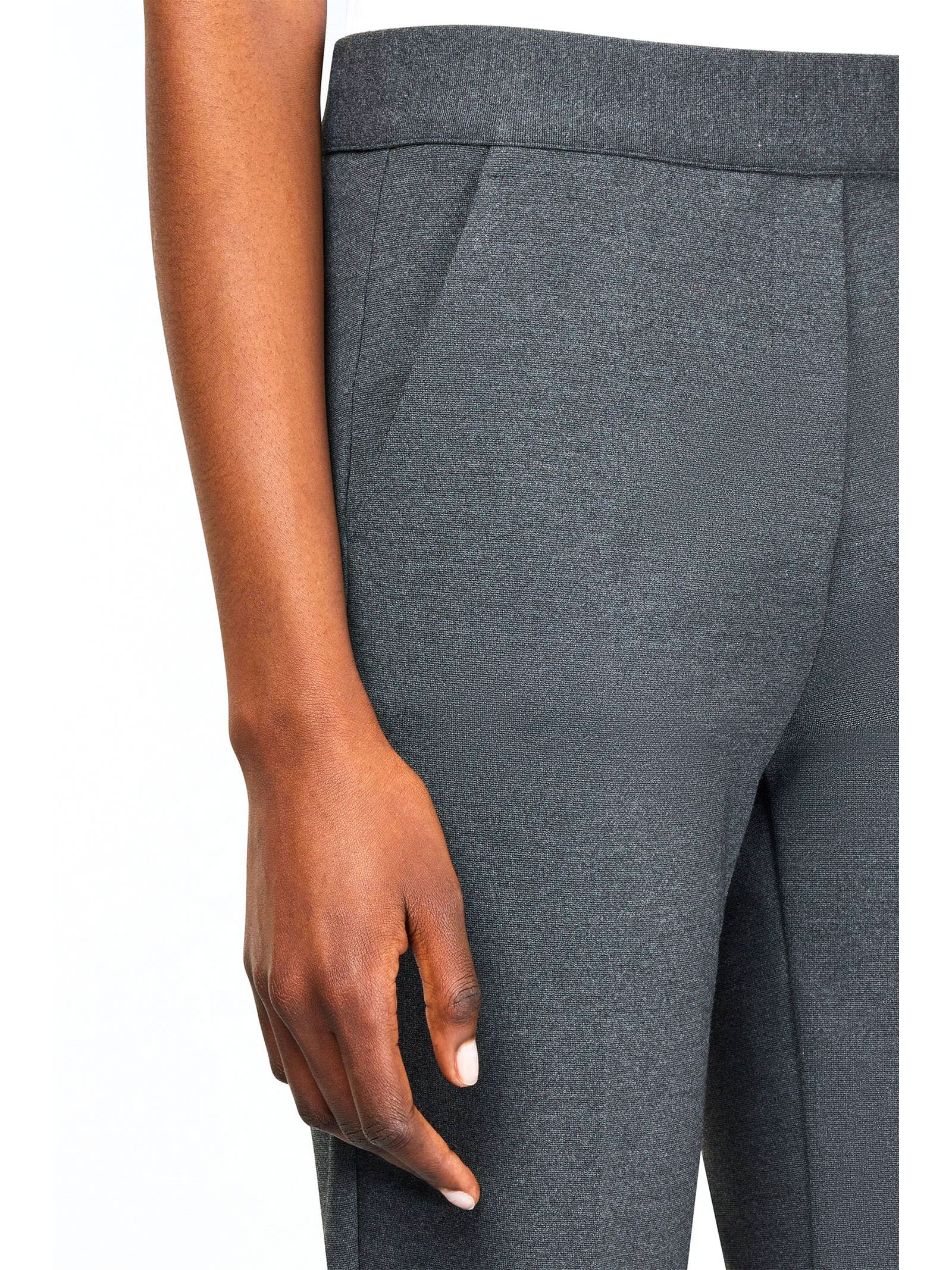 Shop Semicouture Milano Stitch Trumpet Trousers In Grey