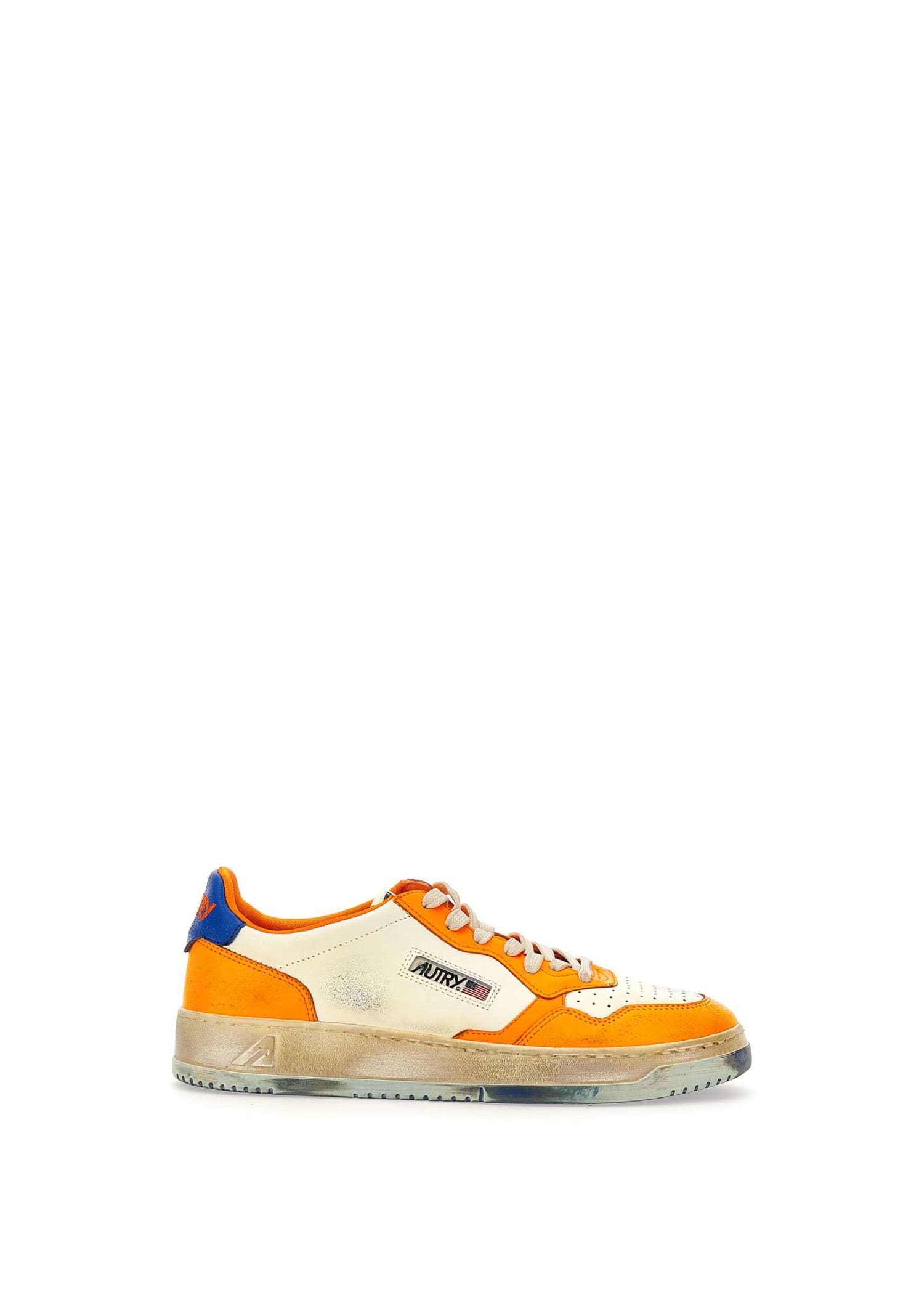 Shop Autry Avlm Bc04 Sneakers In White-orange-blue