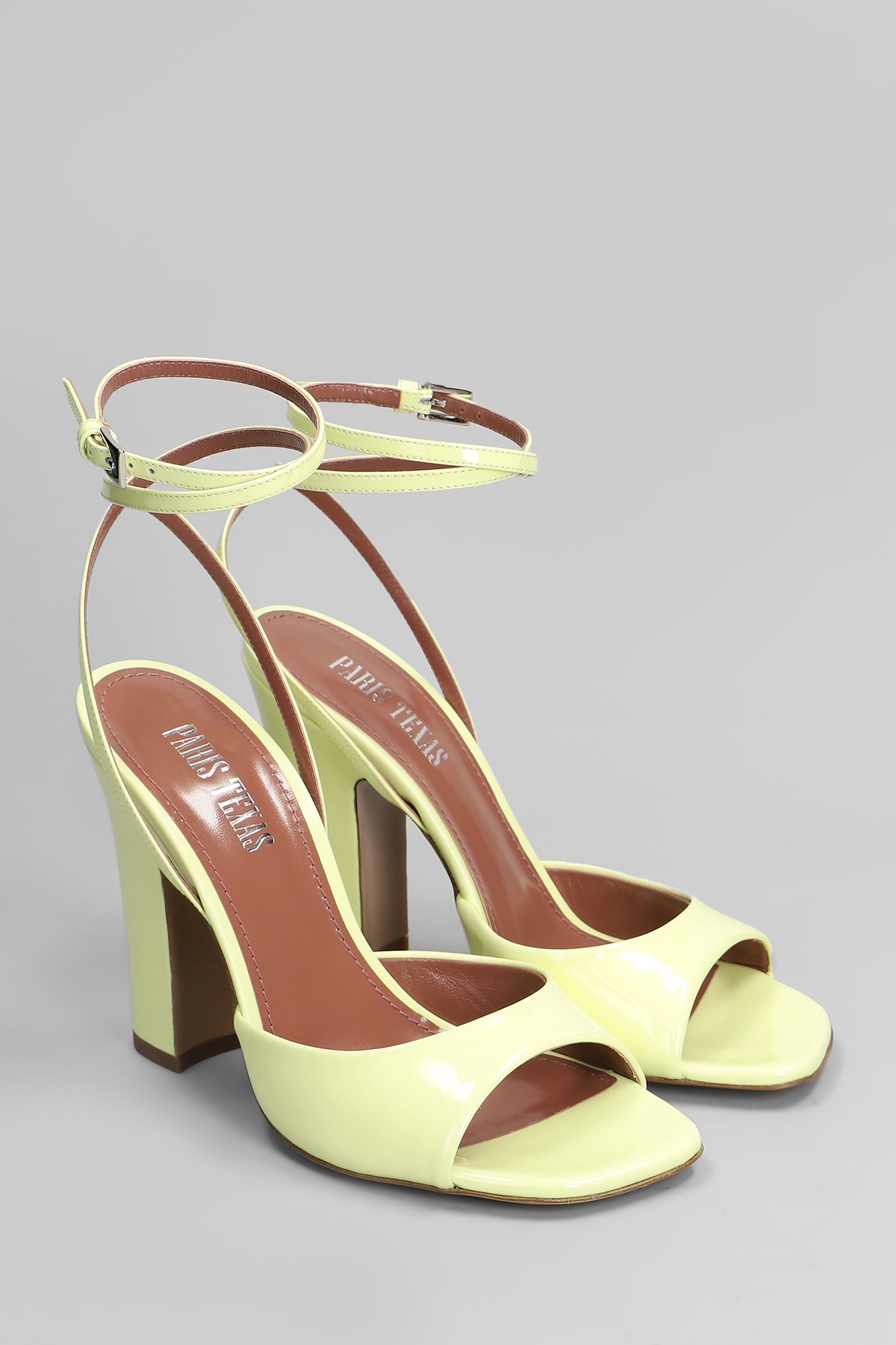 Paris Texas Lara Sandal 100 Sandals In Yellow Patent Leather In Yellow