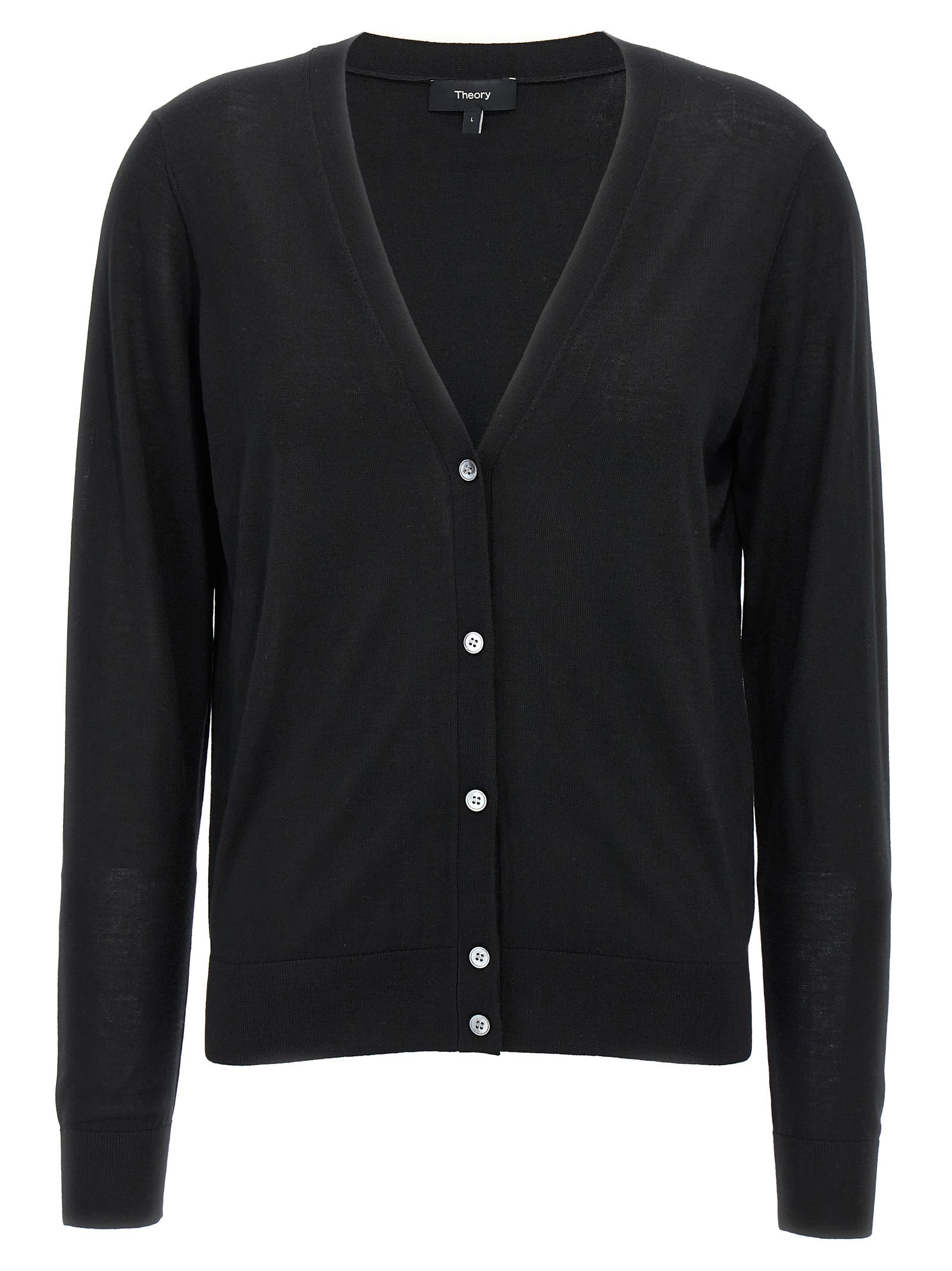 Shop Theory Vneck Cardigan In Black