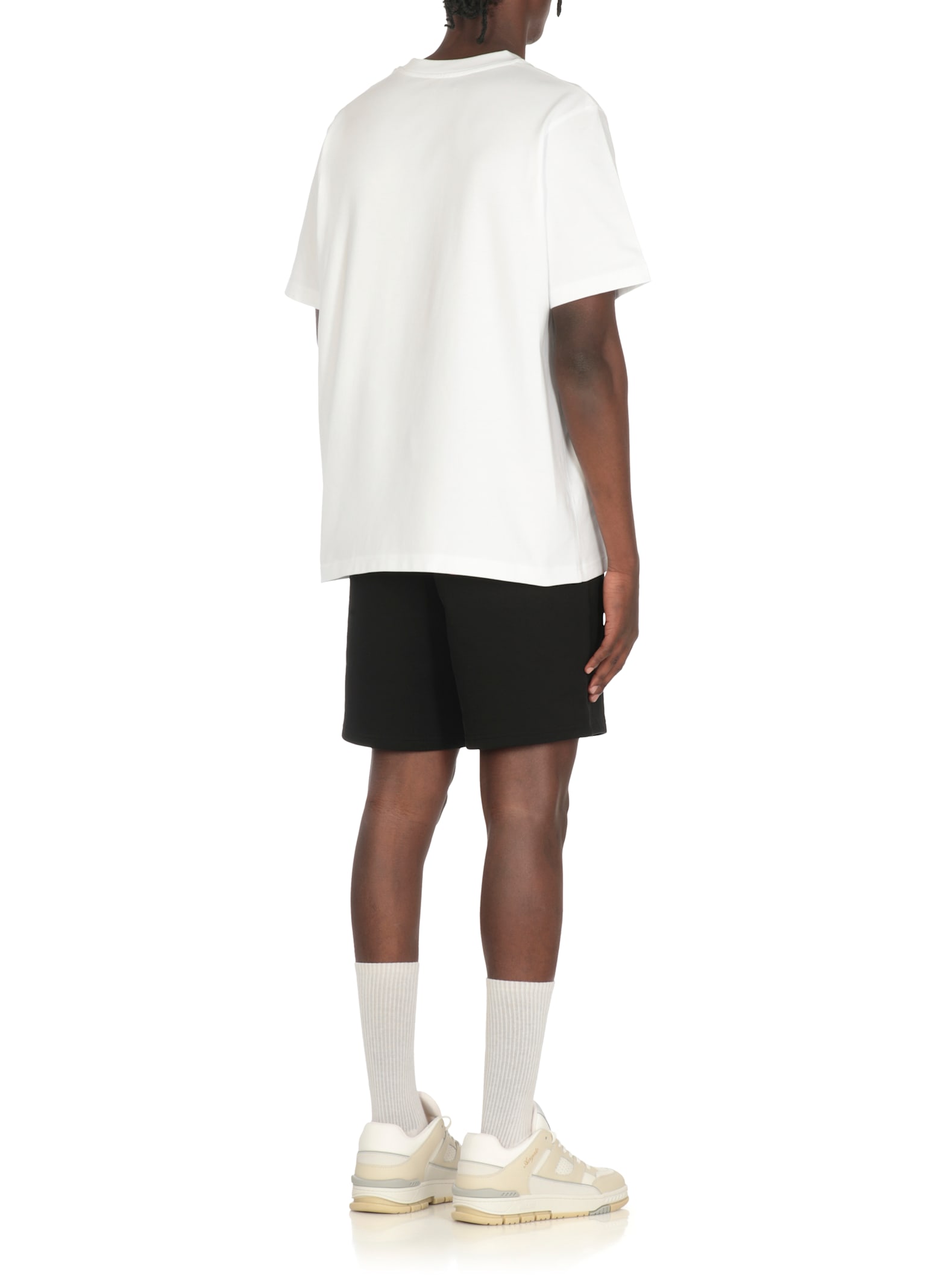 Casablanca White Crewneck T-shirt With Logo On The Front In White