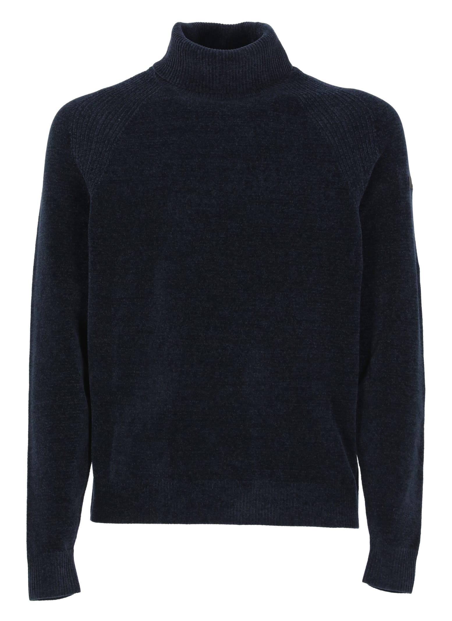 velvet Knit Fabric Turtleneck Sweater