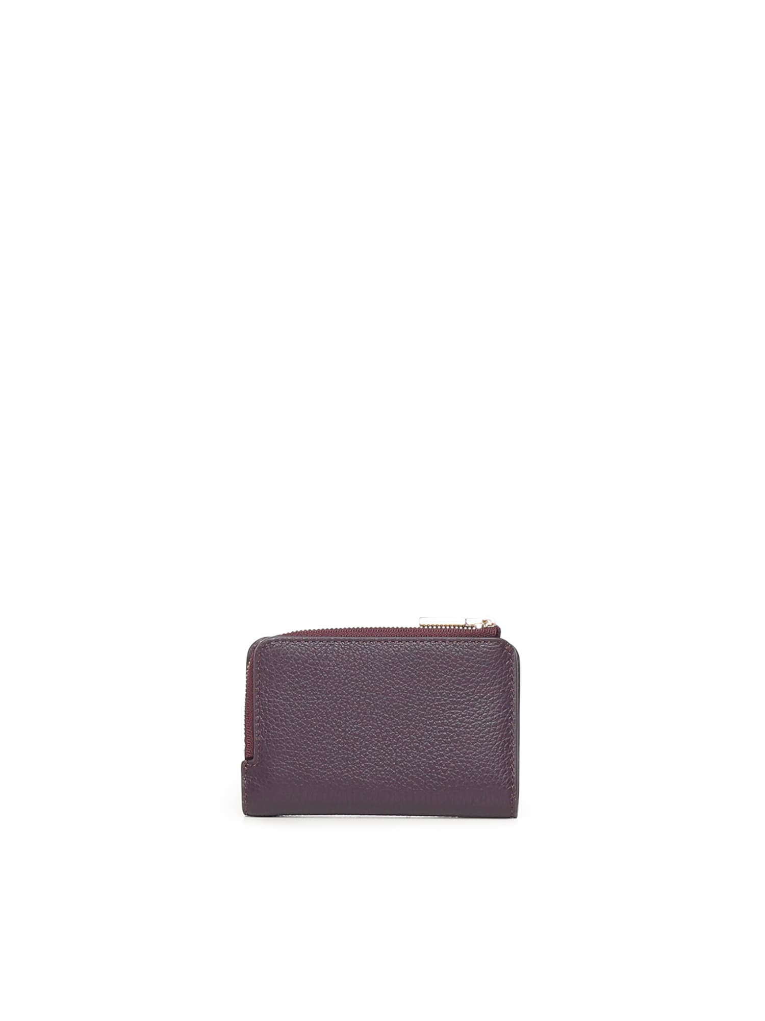 Coccinelle Soft Wallet With Zip In Purple
