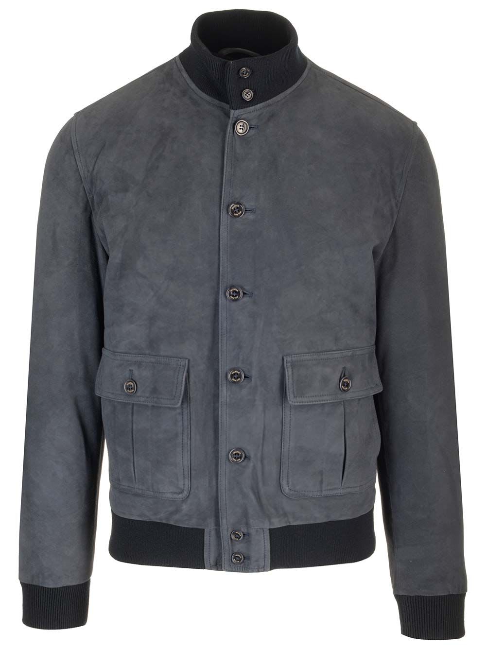 Dark Blue valstarino Suede Jacket