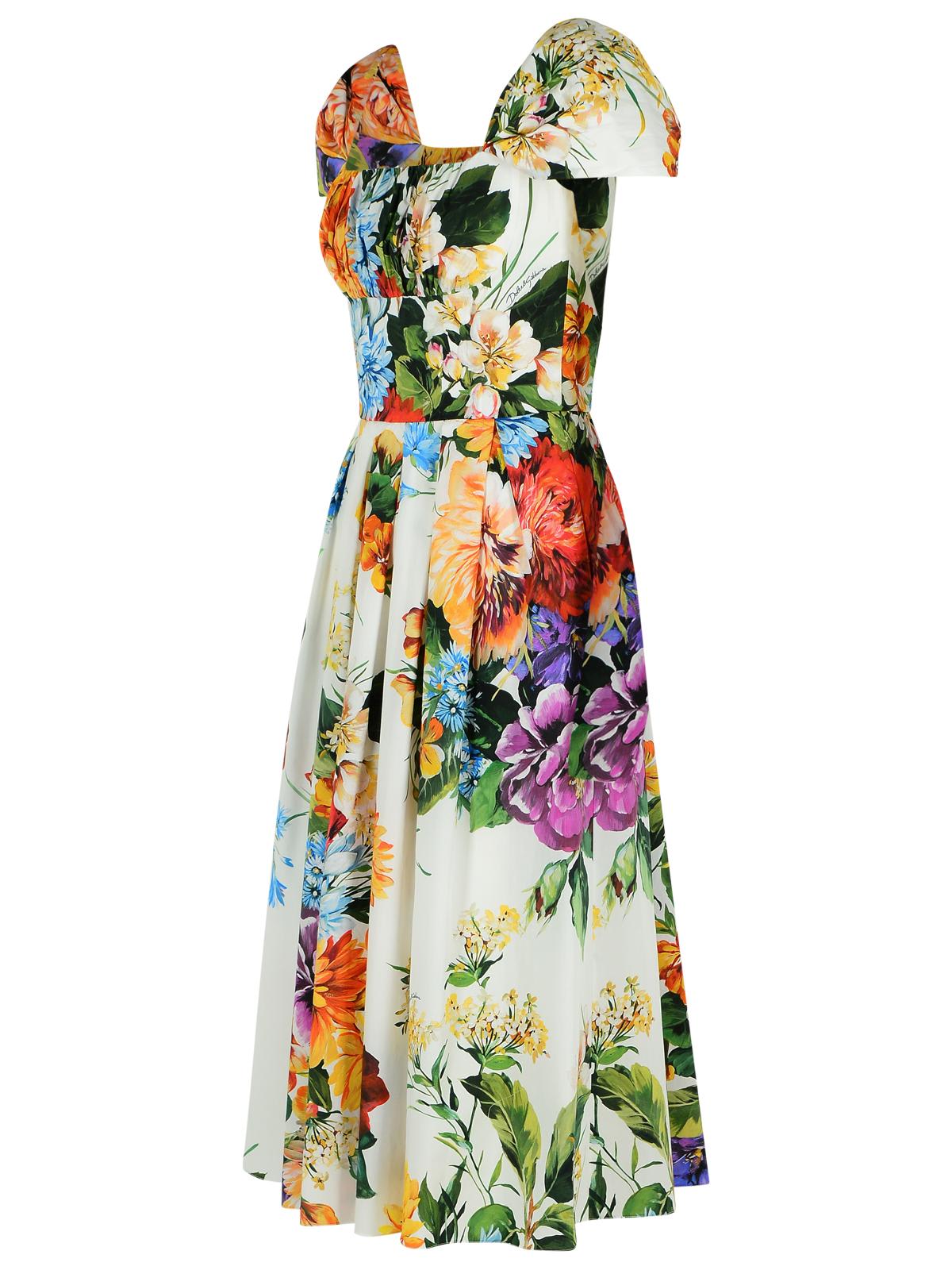Dolce & Gabbana Floral Print Dress In Multi