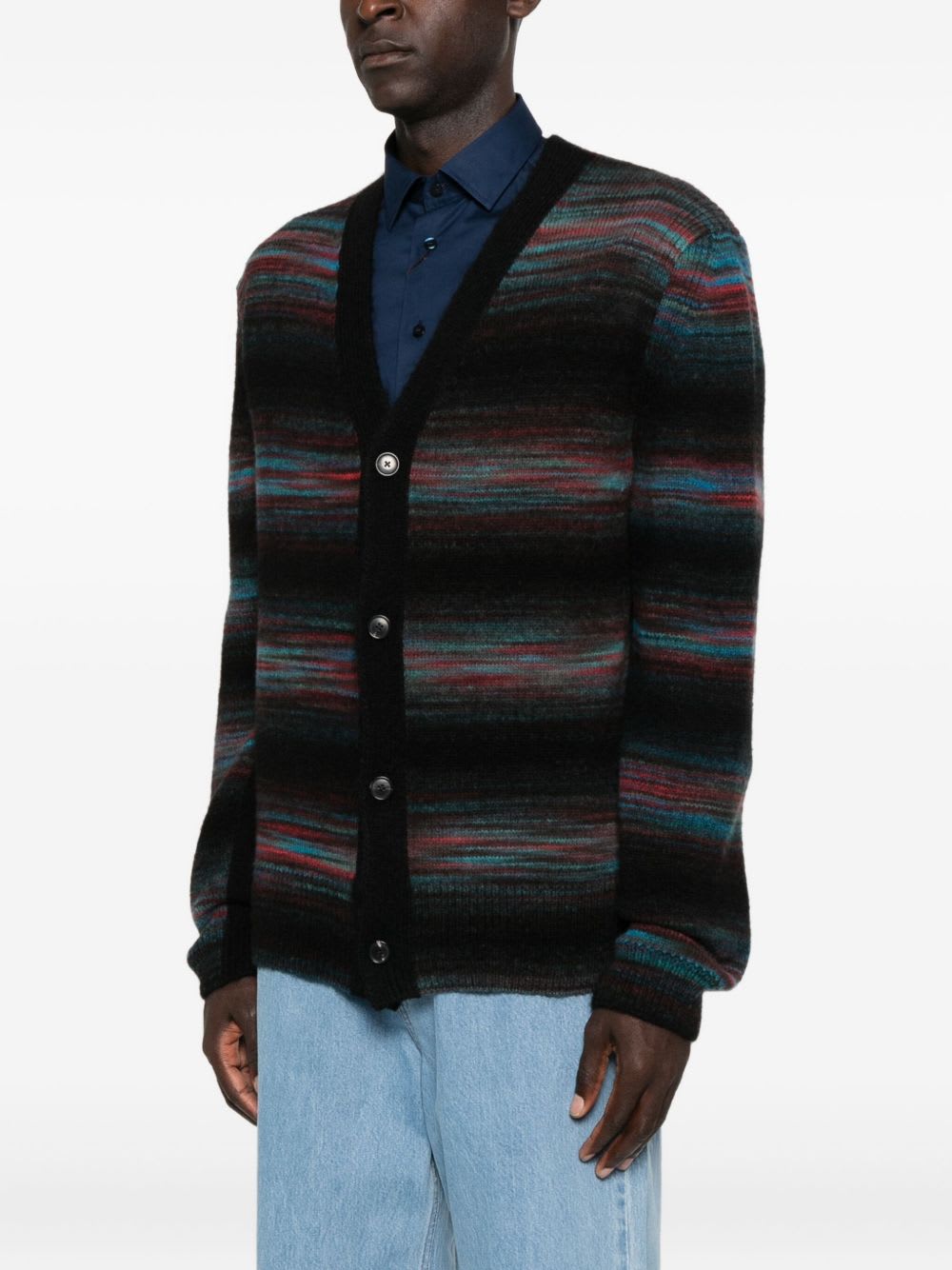 Paul Smith Button Thru Cardigan In Multi