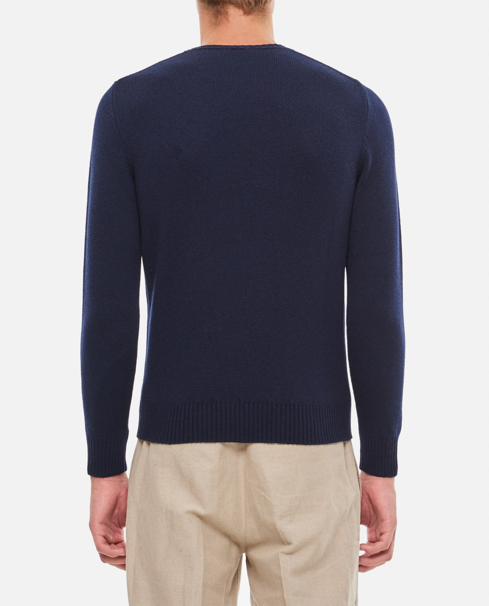 Shop Drumohr Crewneck Cashemere Sweater Sweater In Blu