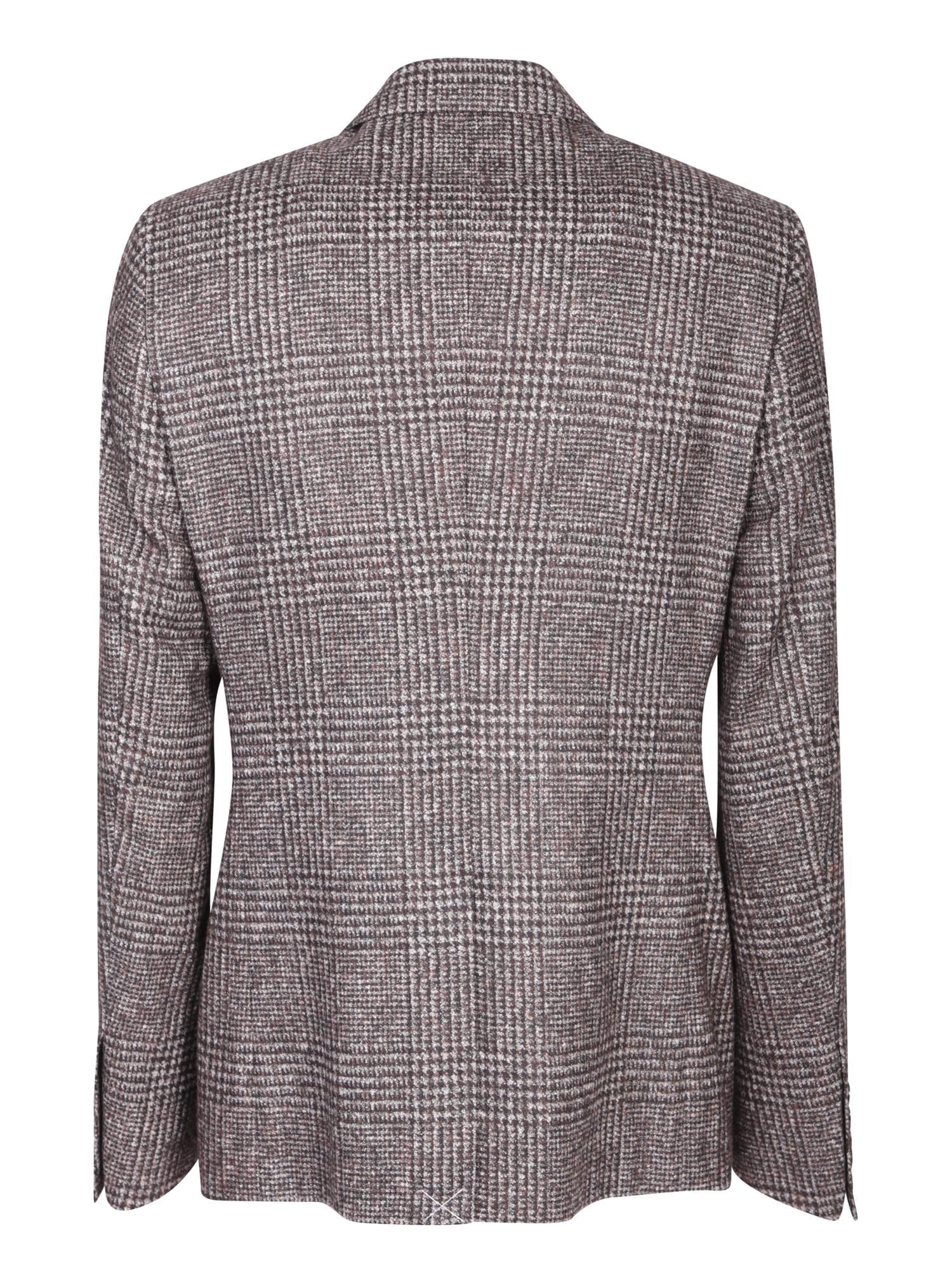 Shop Dolce & Gabbana Prince Of Wales Single-breasted Blazer In Grey