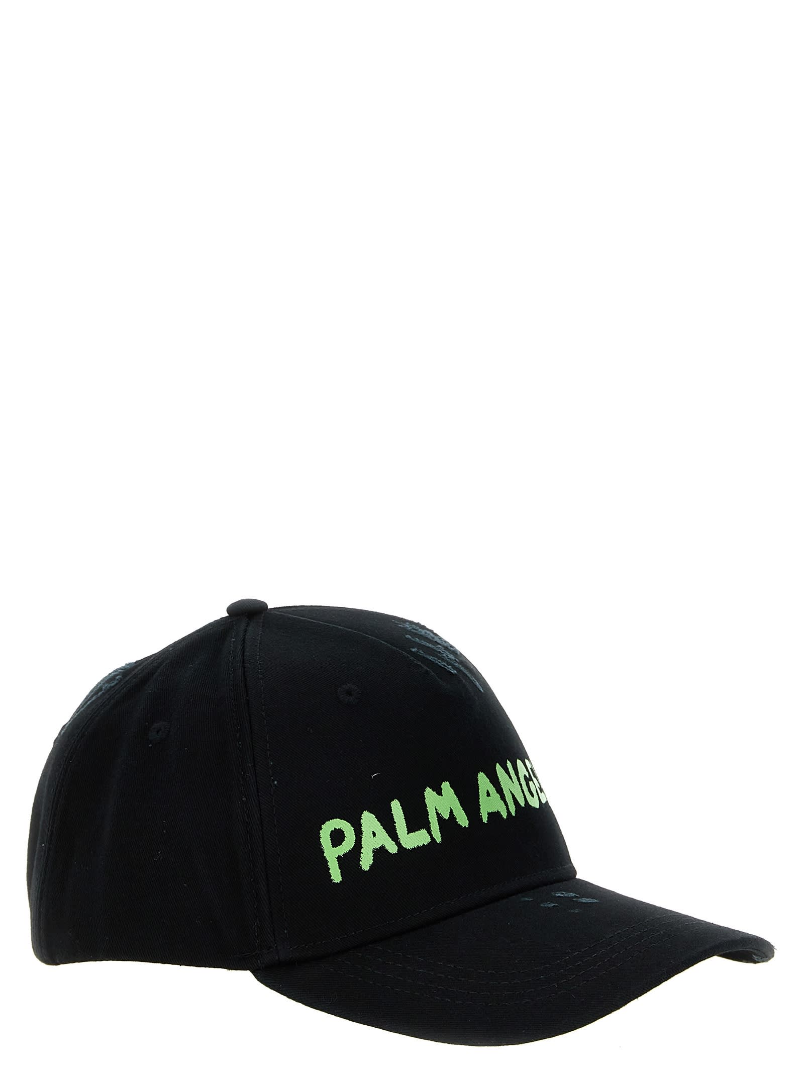 Shop Palm Angels Seasonal Logo Baseball Cap In Black