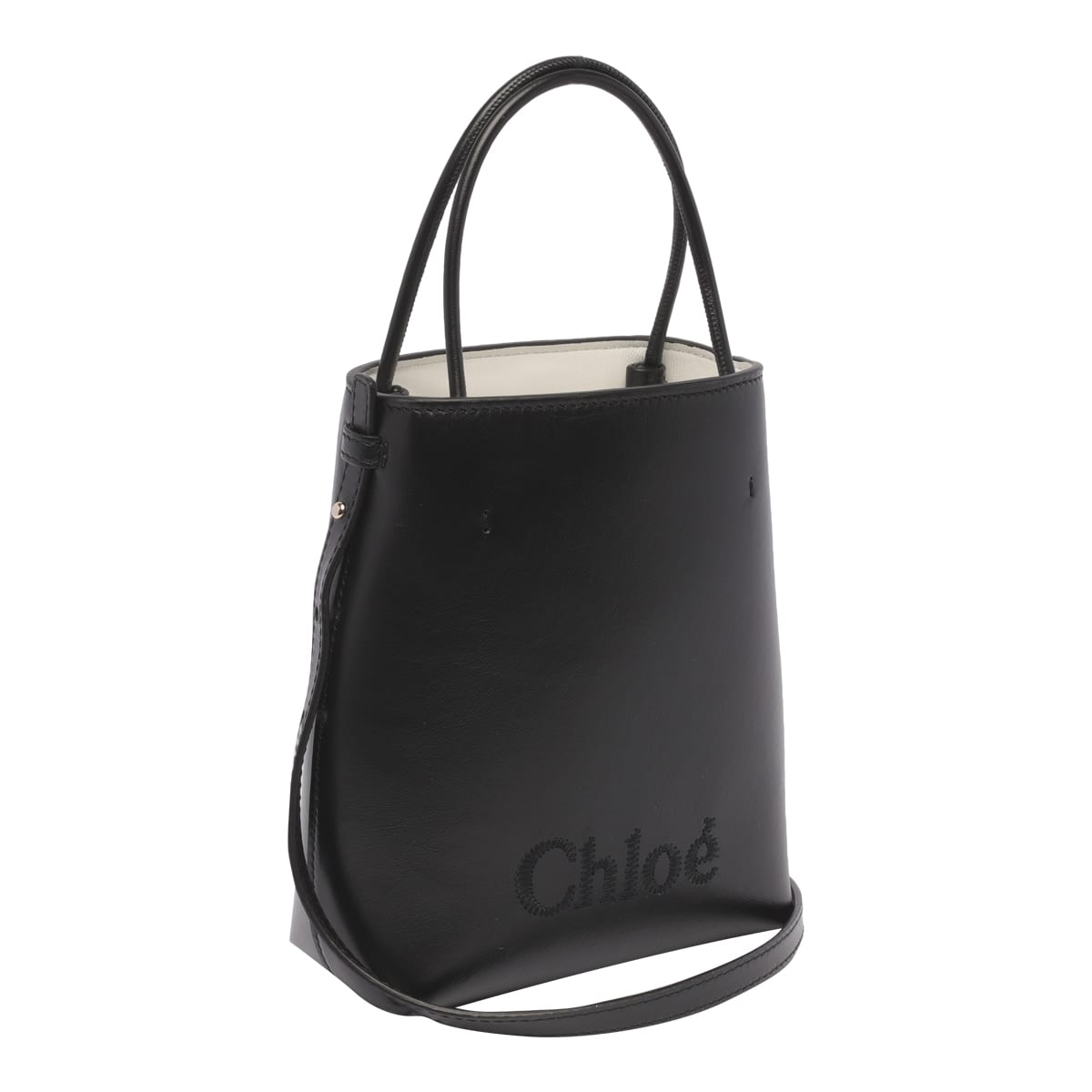 Shop Chloé Sense Micro Tote Bag In Black