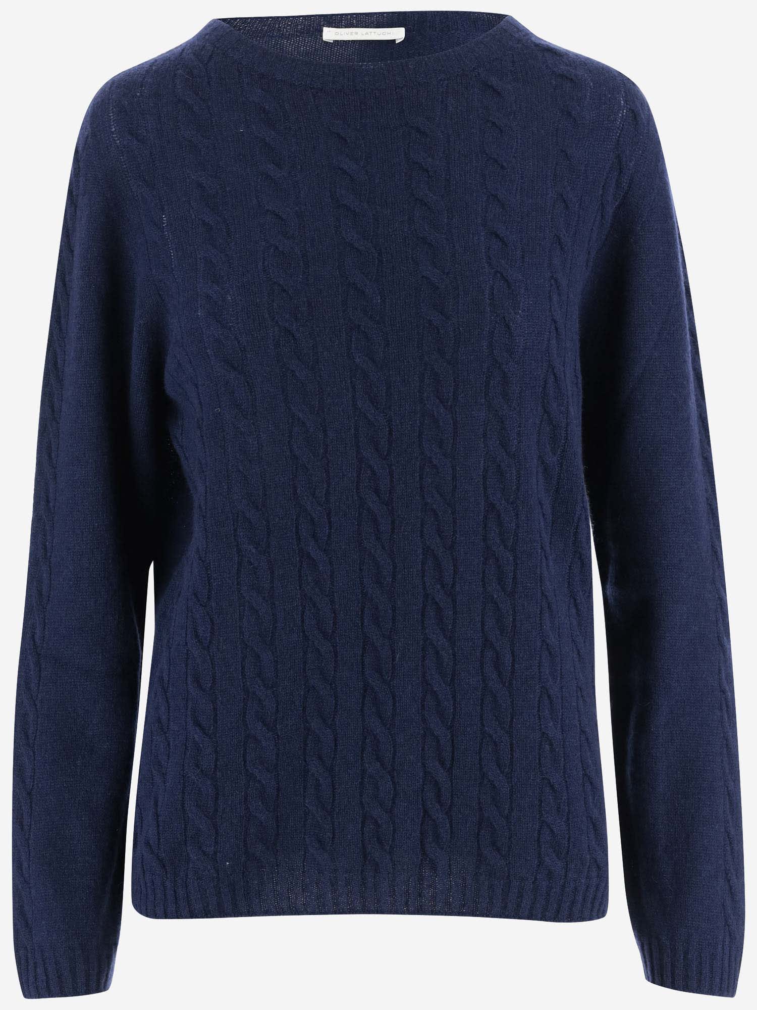 Shop Oliver Lattughi Cashmere Blend Pullover In Blue