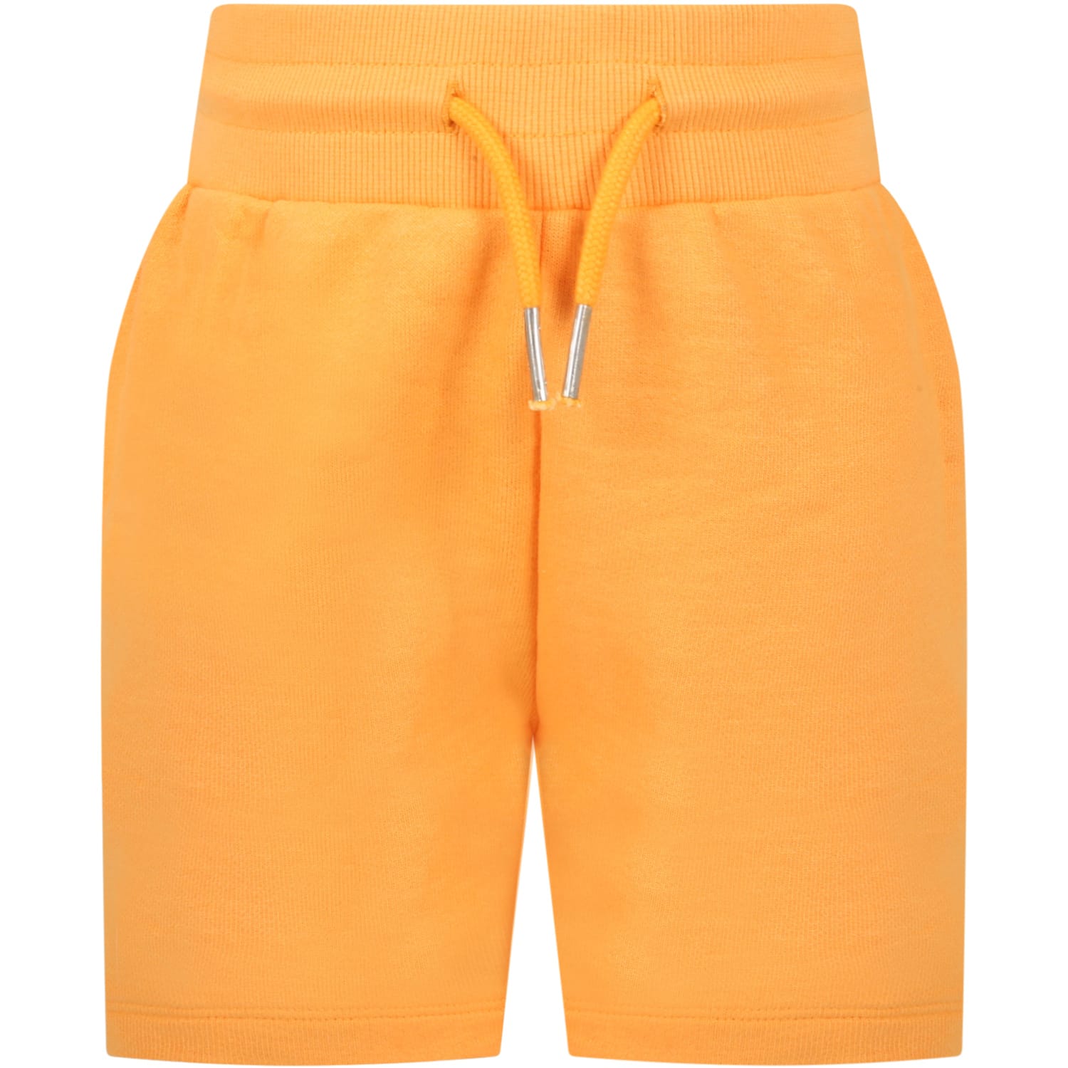 Molo Orange Shorts For Boy With Patch Logo