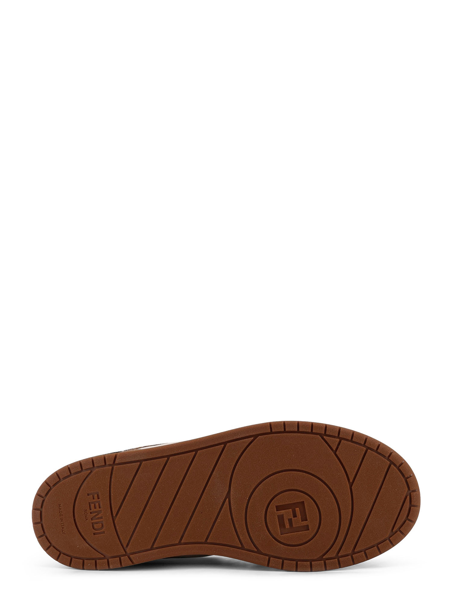 Fendi Low-top Platform In Multicolor Cavallino Calfskin And Suede In Brown