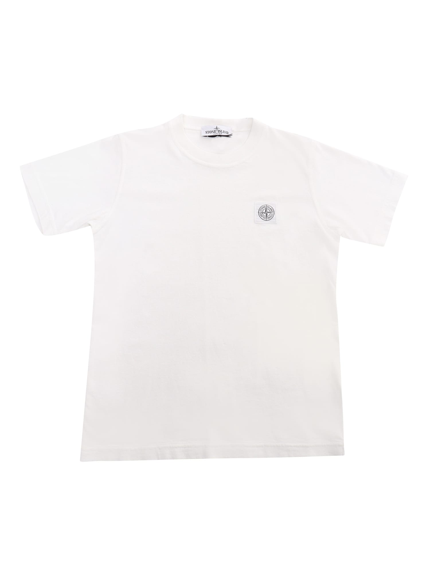 Stone Island Junior Kids' White T-shirt With Logo