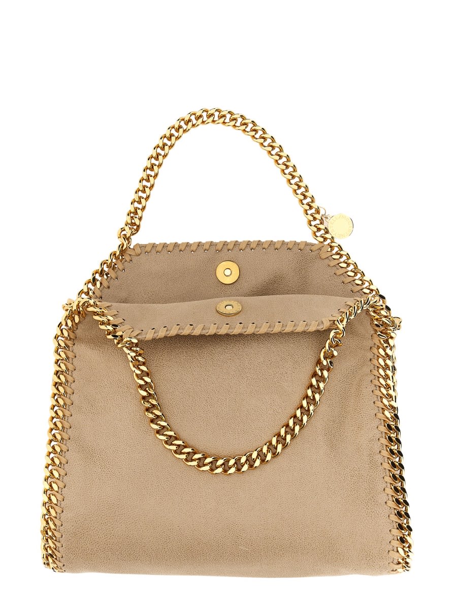 Shop Stella Mccartney Falabella Mini Tote Bag In Beige