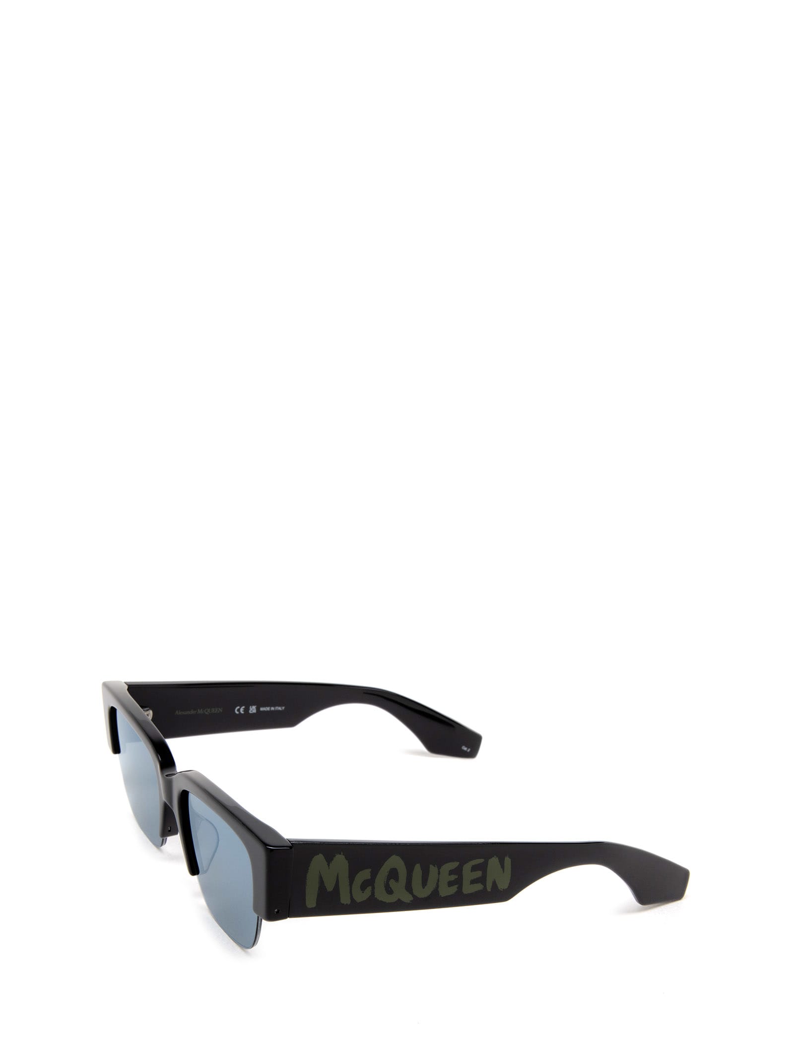 Shop Alexander Mcqueen Am0405s Black Sunglasses