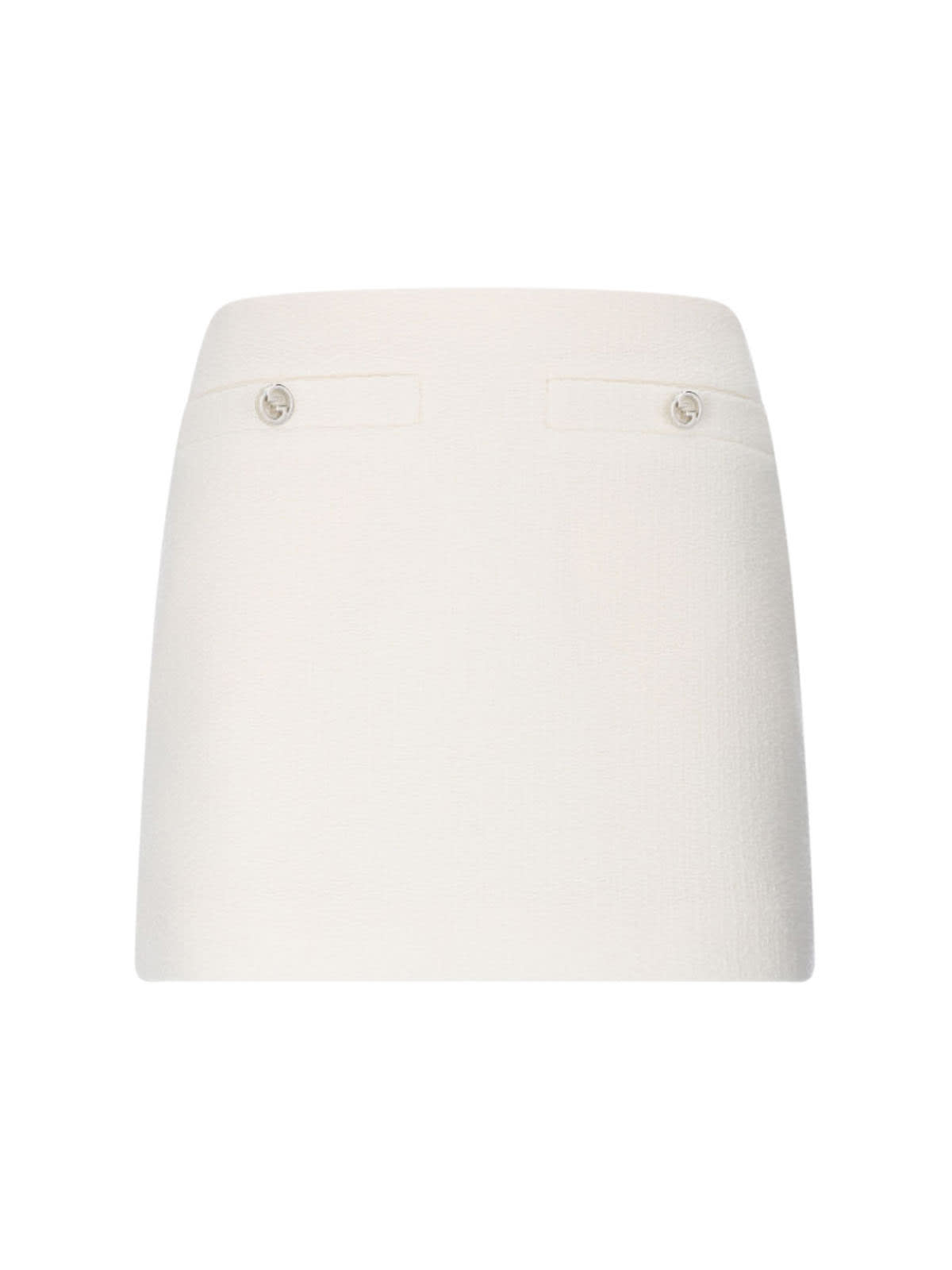 Gucci Wool Mini Skirt In White