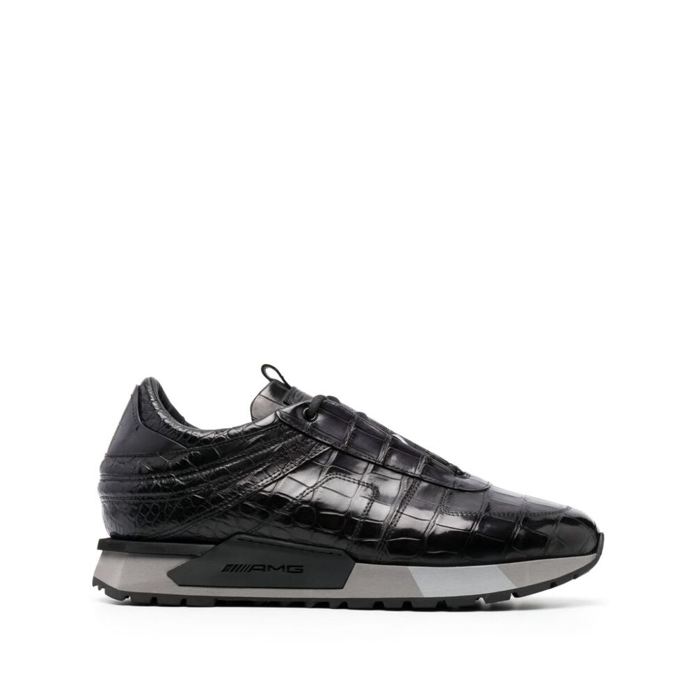 Shop Santoni Sneaker In Black