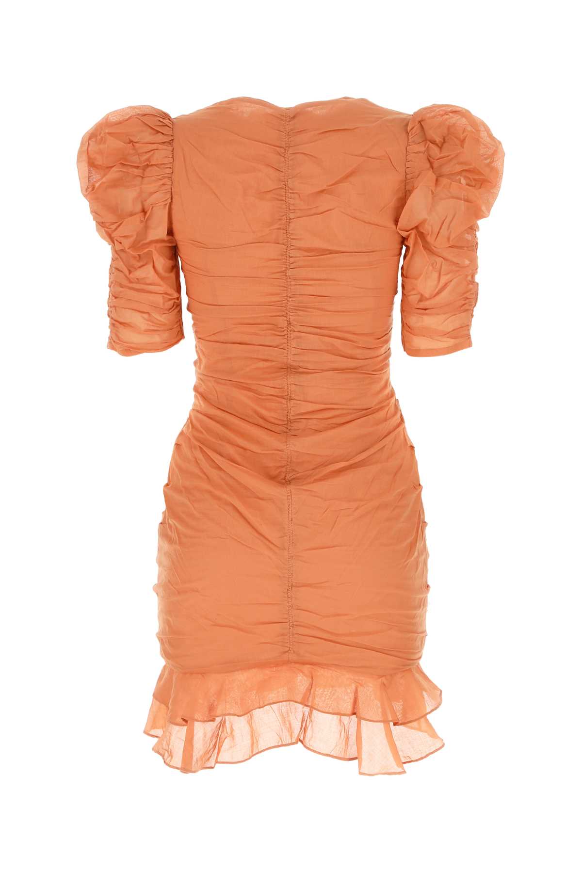 Shop Marant Etoile Copper Cotton Sireny Mini Dress In Orange