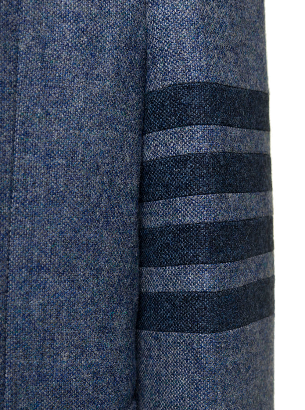Thom Browne Unstructured Straight Fit Sewed In 4bar In Solid Donegal Tweed In Blue