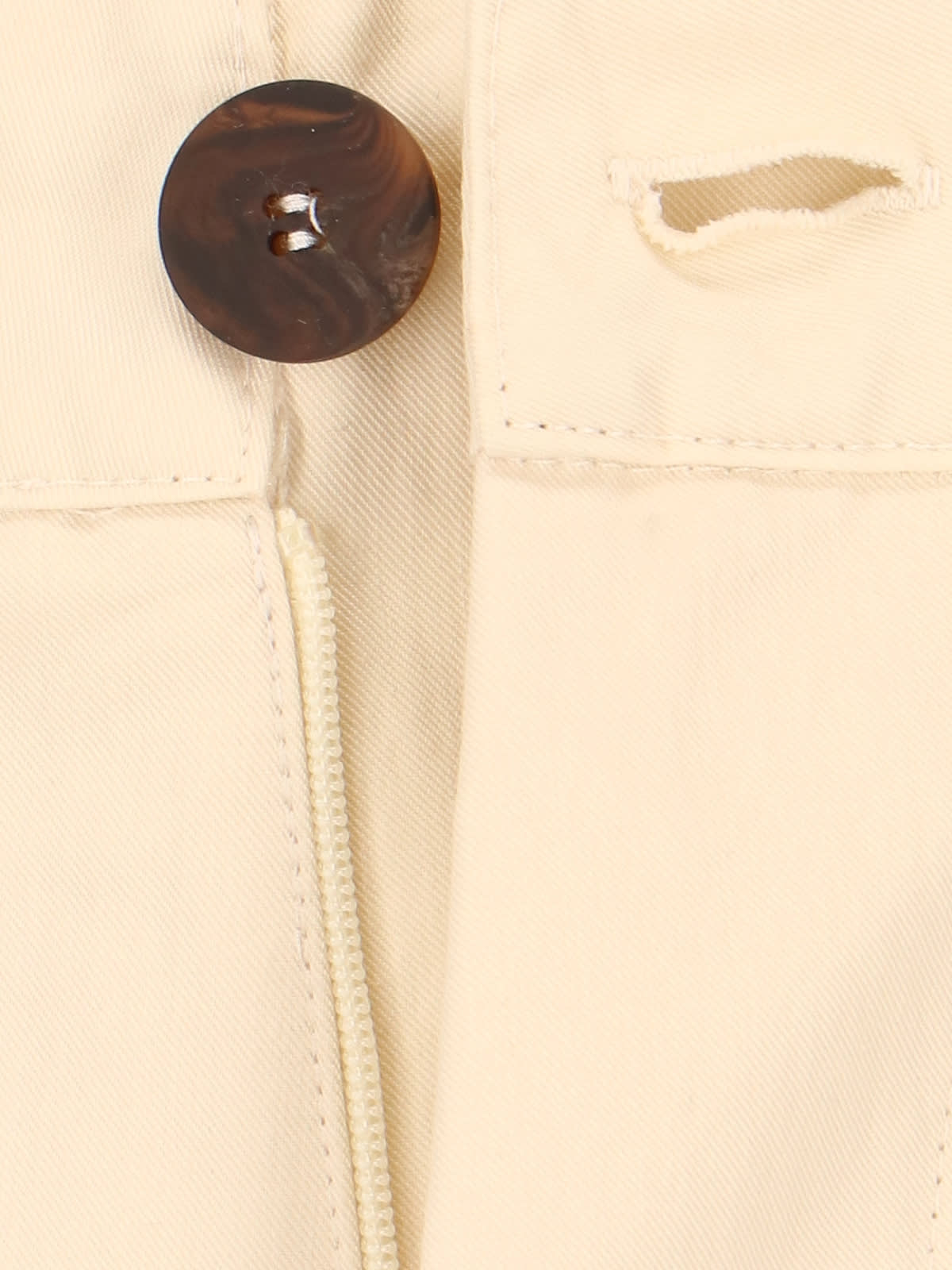 Studio Nicholson Deep Pleat Volume Pant Cream Cotton Volume Pant With Front Pleat - Sorte In Taupe