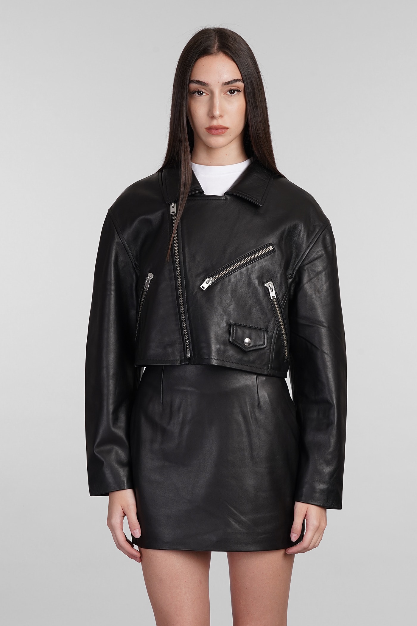 IRO Castilli Biker Jacket In Black Leather